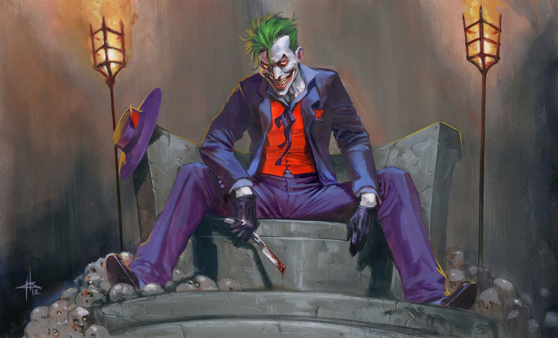 The Joker Brings Chaos And Anarchy To The Streets Background