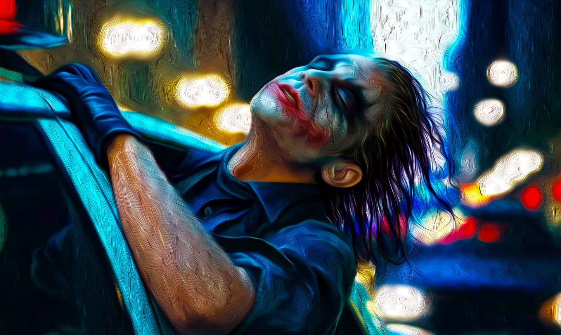 The Joker Painting - Joker Painting Fine Art Print Background