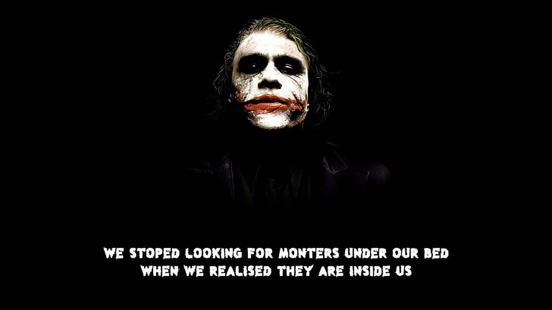 The Joker Quote Dark Background Background