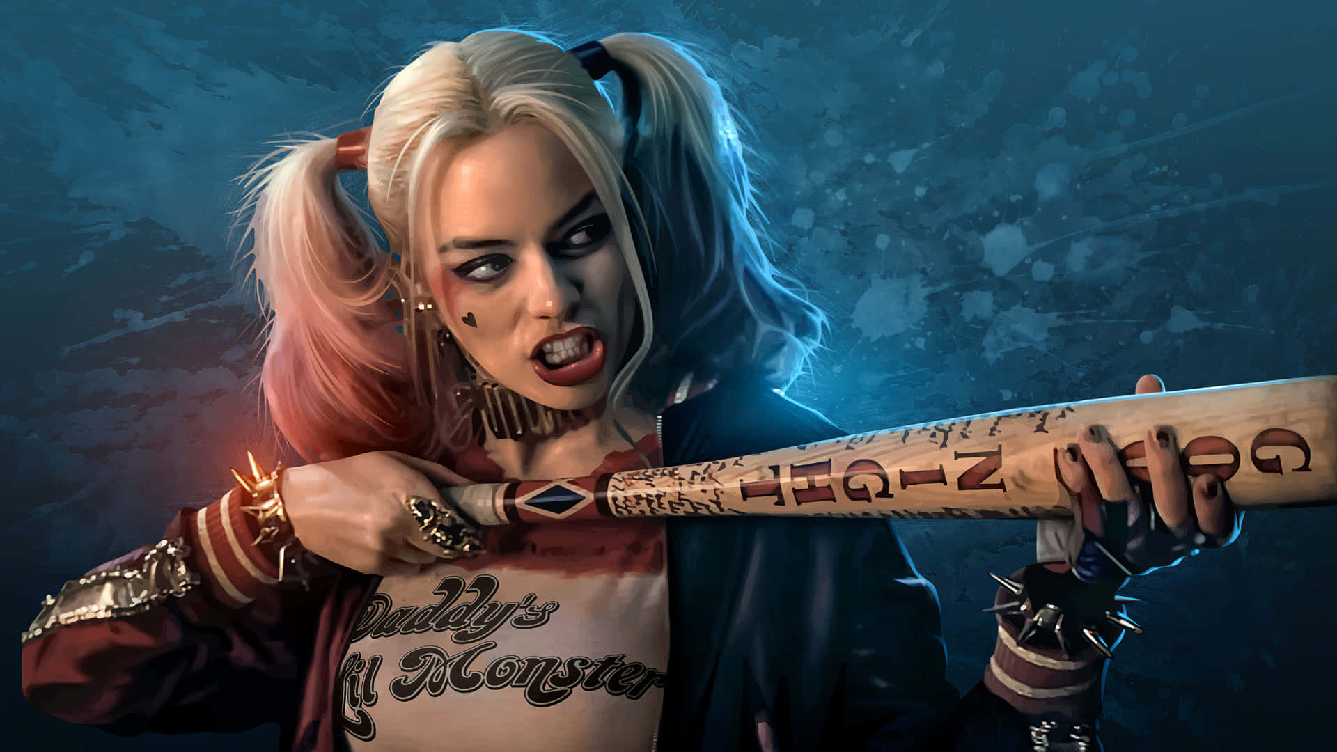 The Joker's Seductive Sidekick Harley Quinn Wreaking Havoc In Arkham City. Background