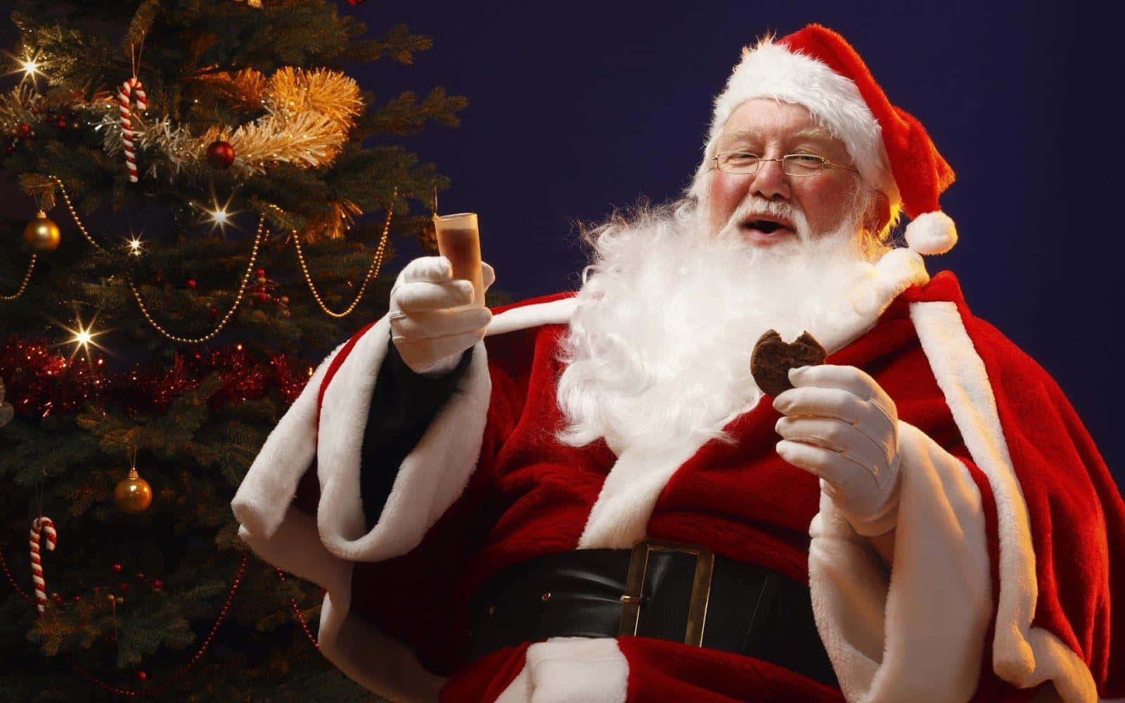 The Jolly Spirit Of Christmas, Santa Claus Background