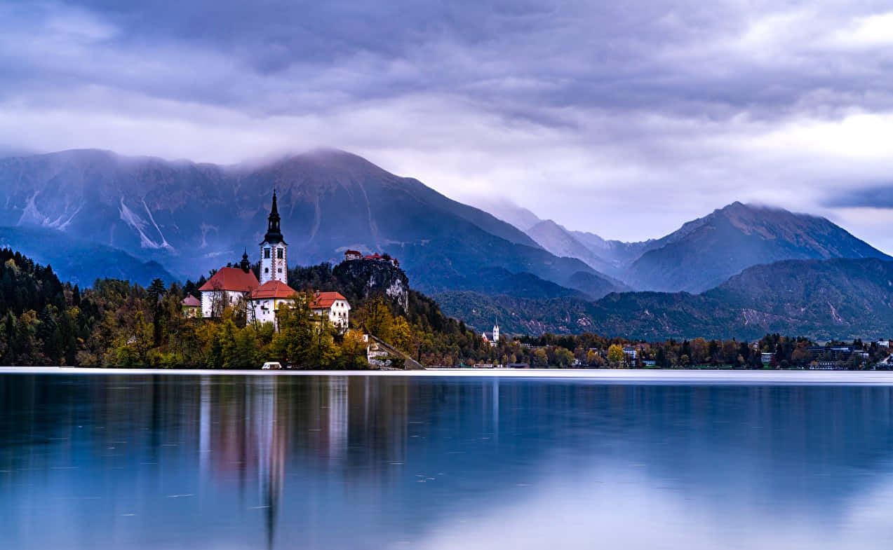 The Julian Alps Enclosing Lake Bled