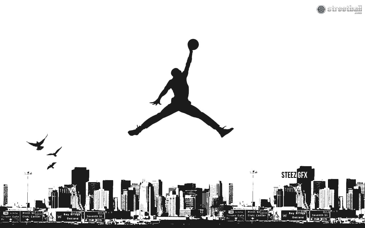 The 'jumpman' Logo On A Jordan Cell Phone