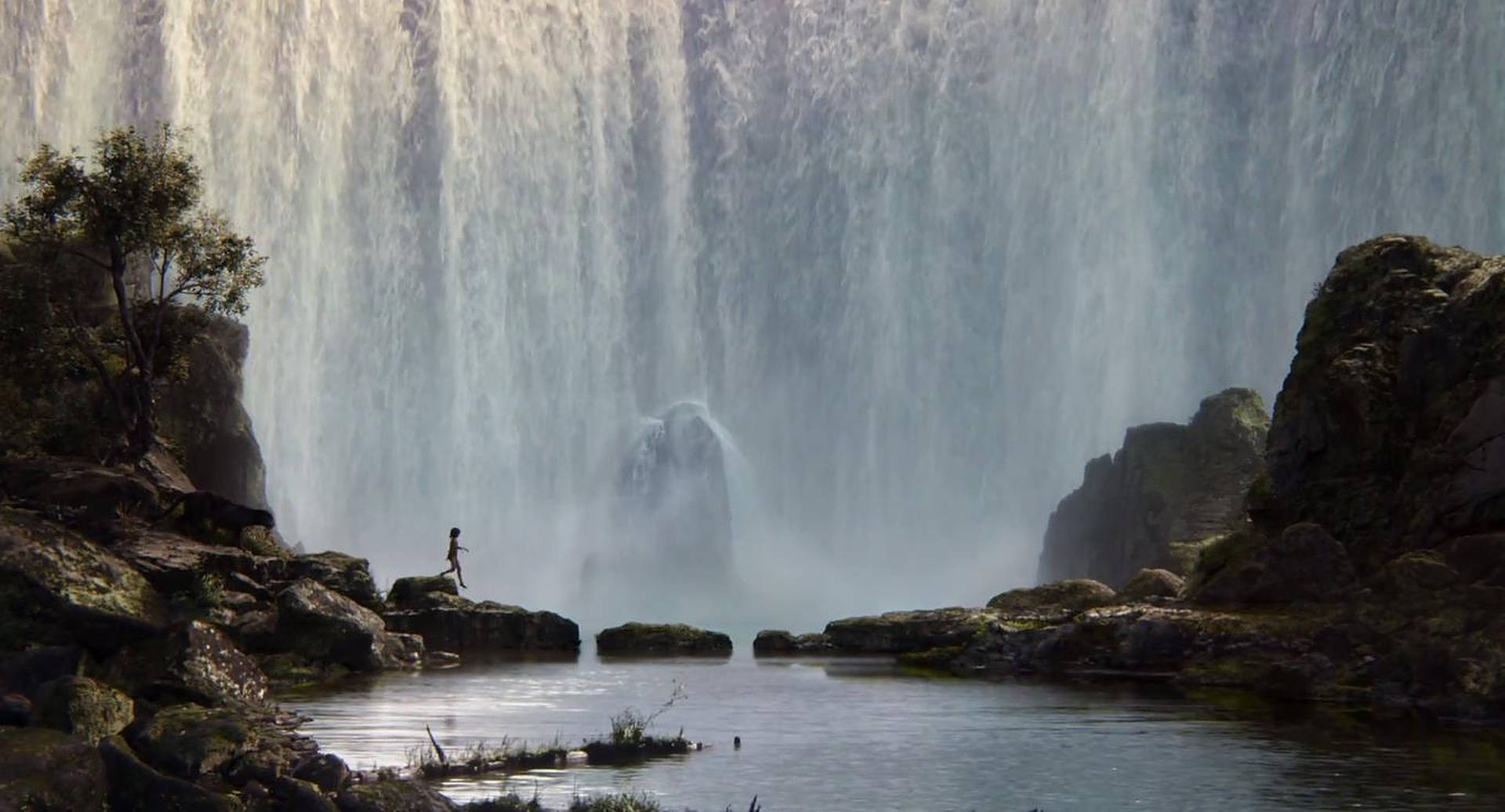 The Jungle Book Majestic Waterfall Background
