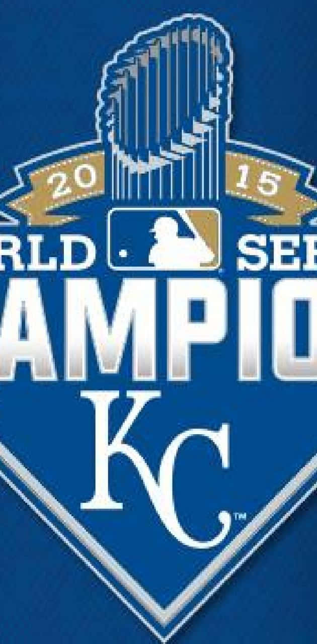 The Kansas City Royals Logo On A Blue Background Background