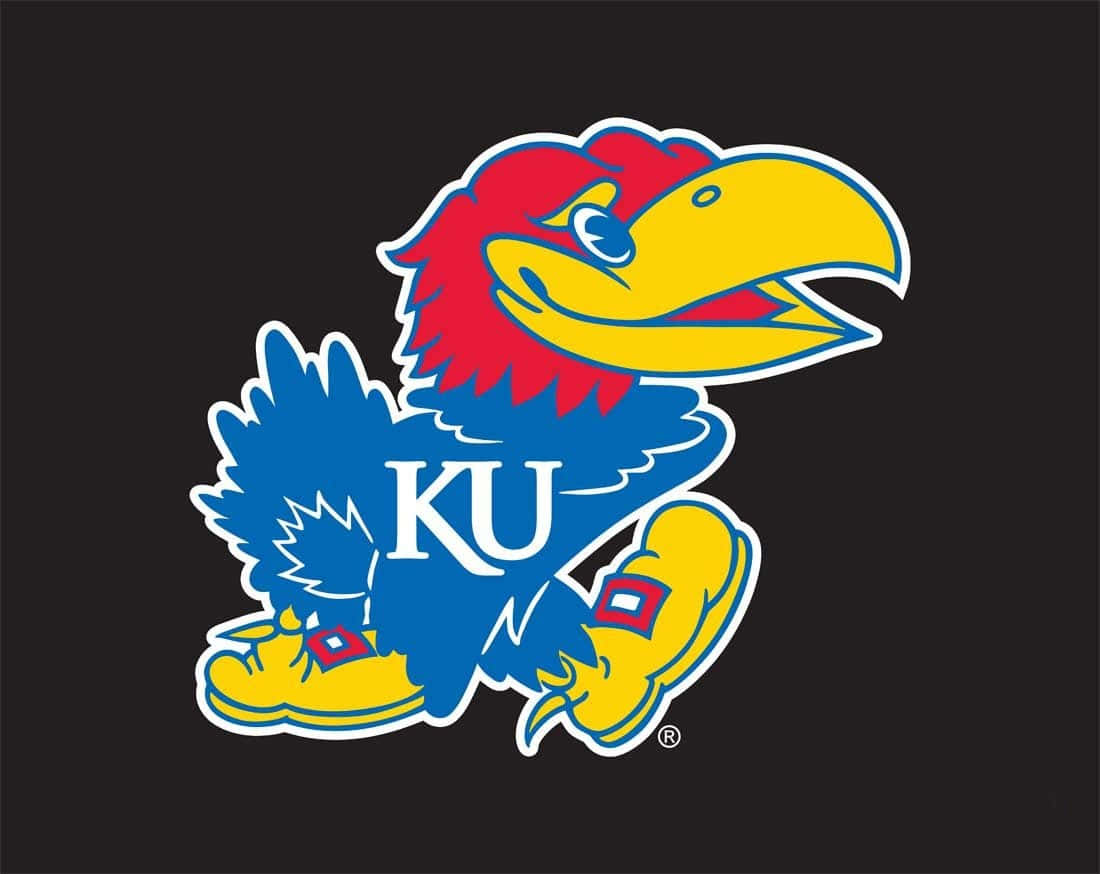 The Kansas Jayhawks Proudly Representing Their Blue And Red Colors Background