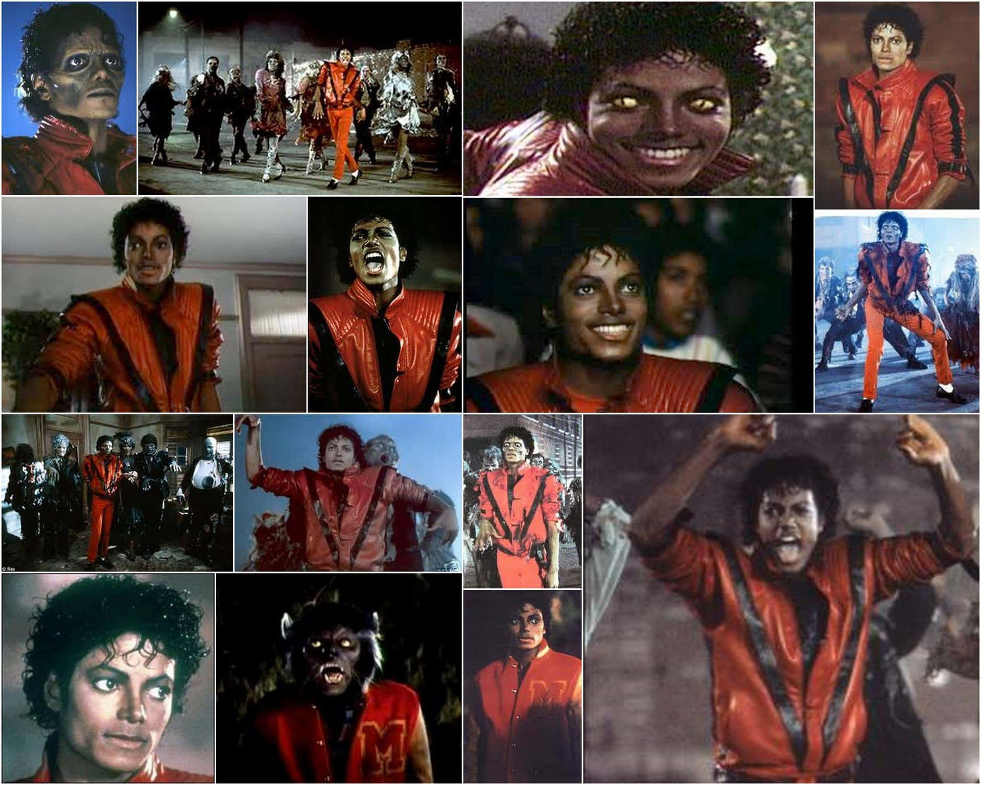 The King Of Pop - Michael Jackson Showing Off His Iconic Thriller Moves. Background
