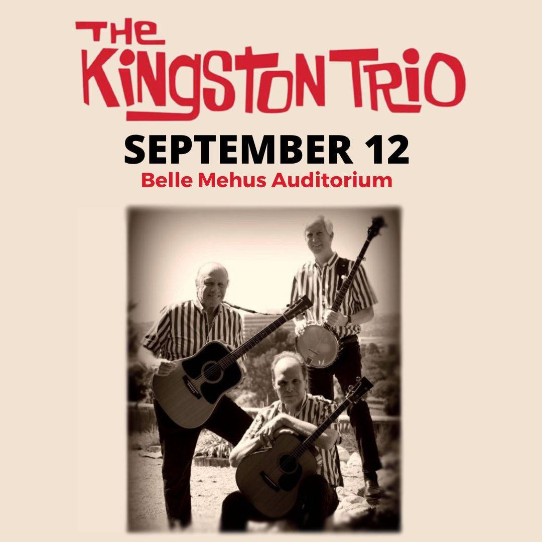 The Kingston Trio Vintage Belle Mehus Auditorium Promotional Poster Background