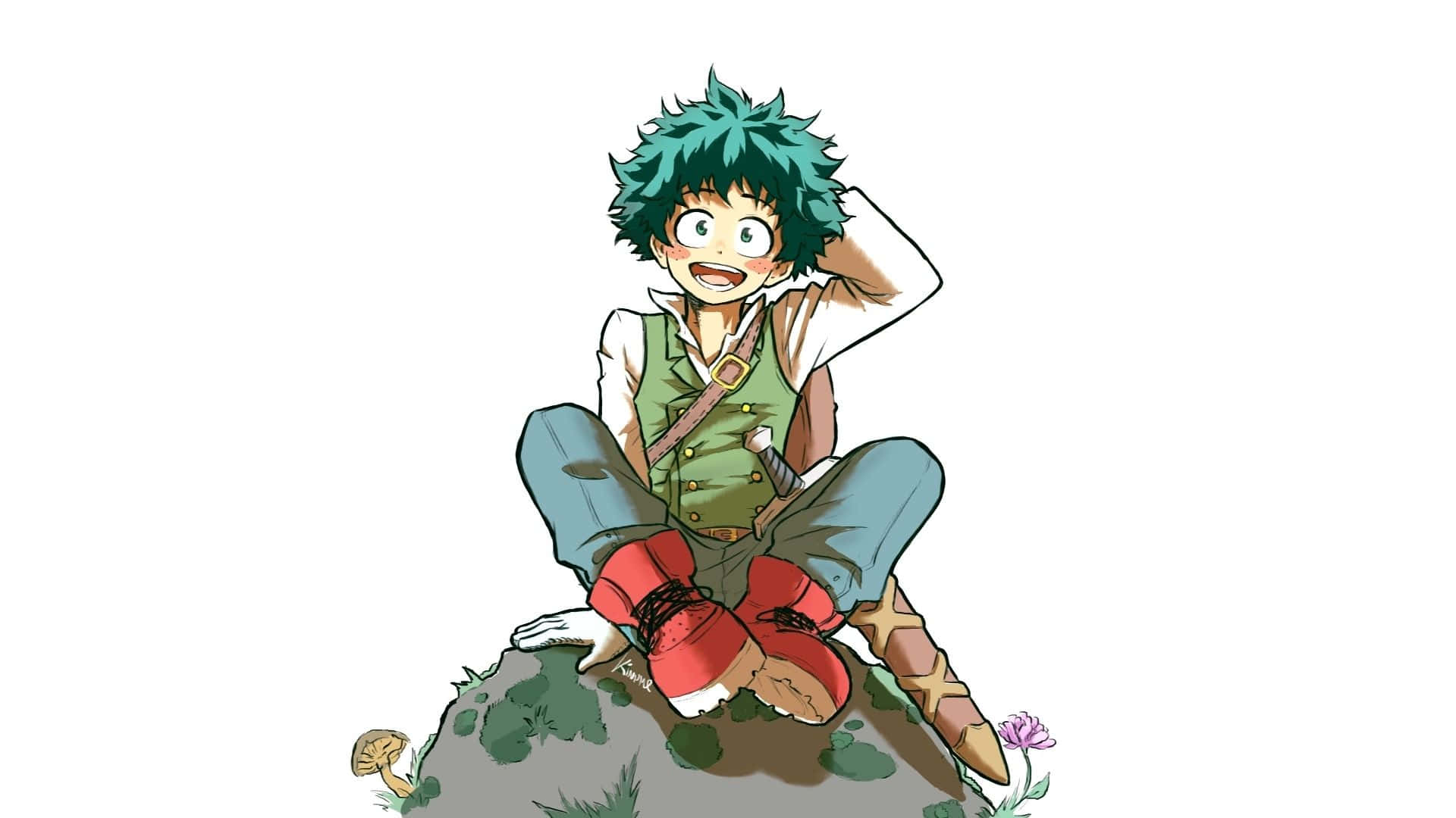 The Known And Loved Heroes - Kawaii Deku Background