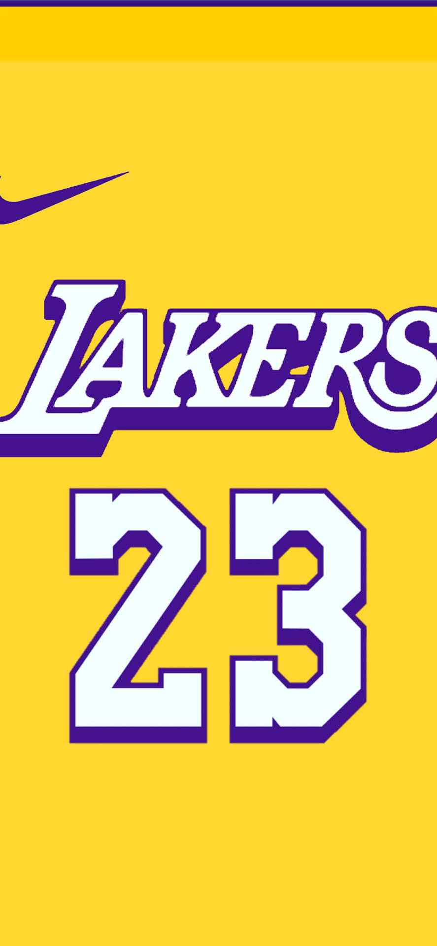 The Lakers 23 Logo On A Yellow Background Background