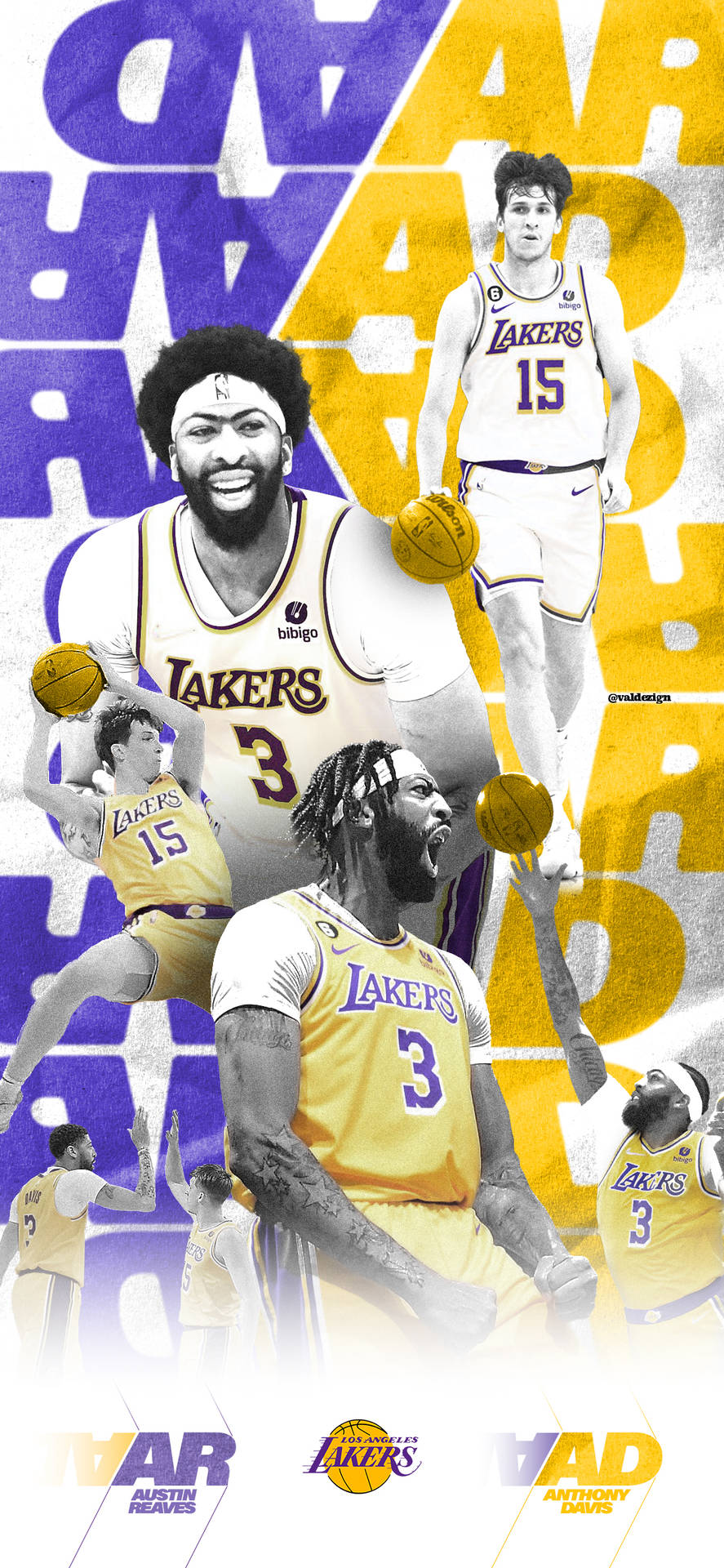 The Lakers Are Shown In A Poster Background