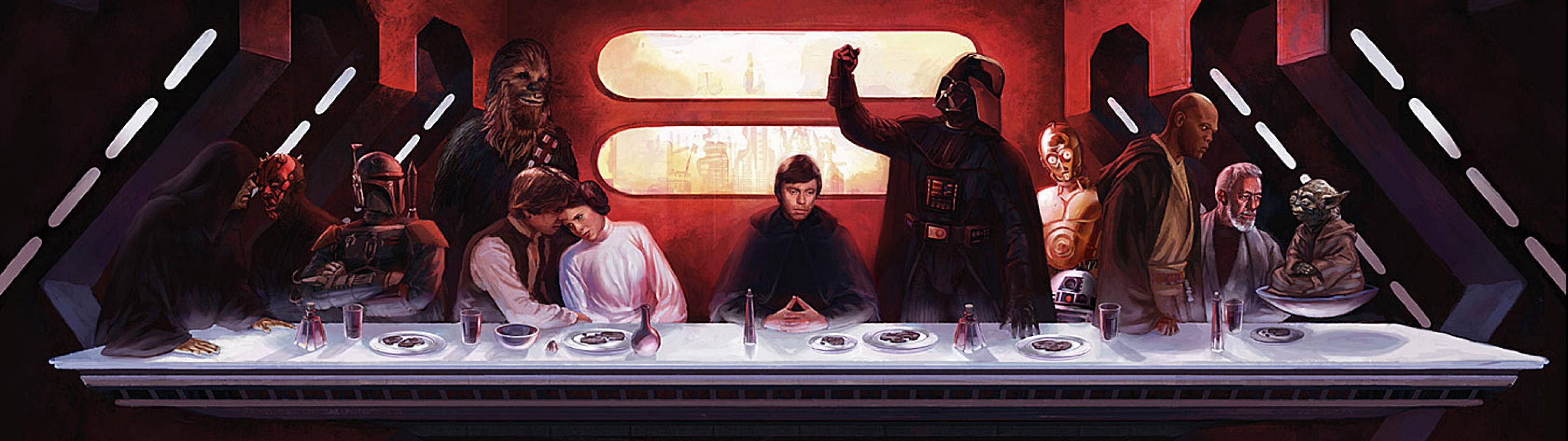 The Last Supper Star Wars Dual Screen Background
