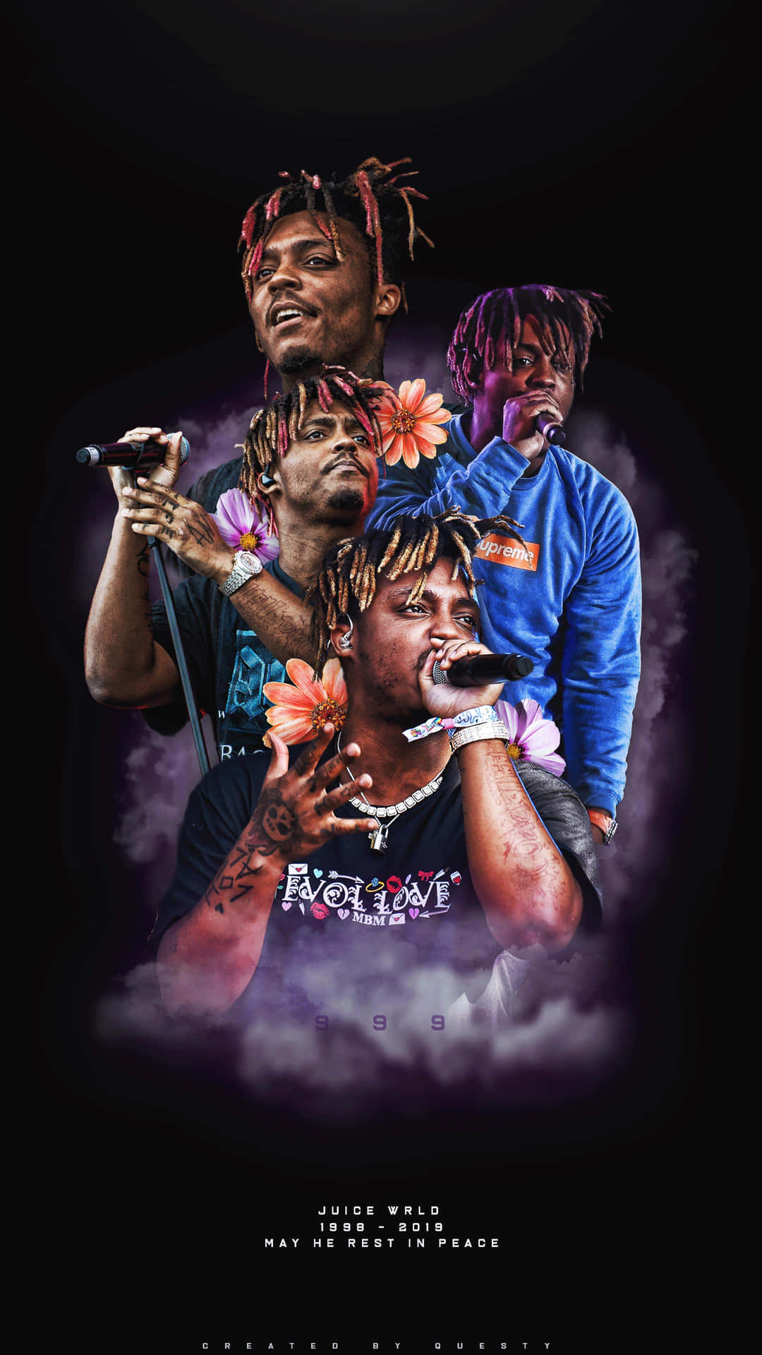 The Late Xxxtentacion And Juice Wrld Performing At Their Joint Tour, Legends Never Die. Background