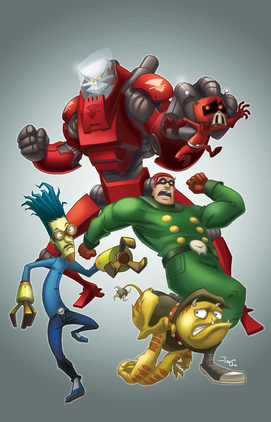 The League Of Super Evil In Action Background