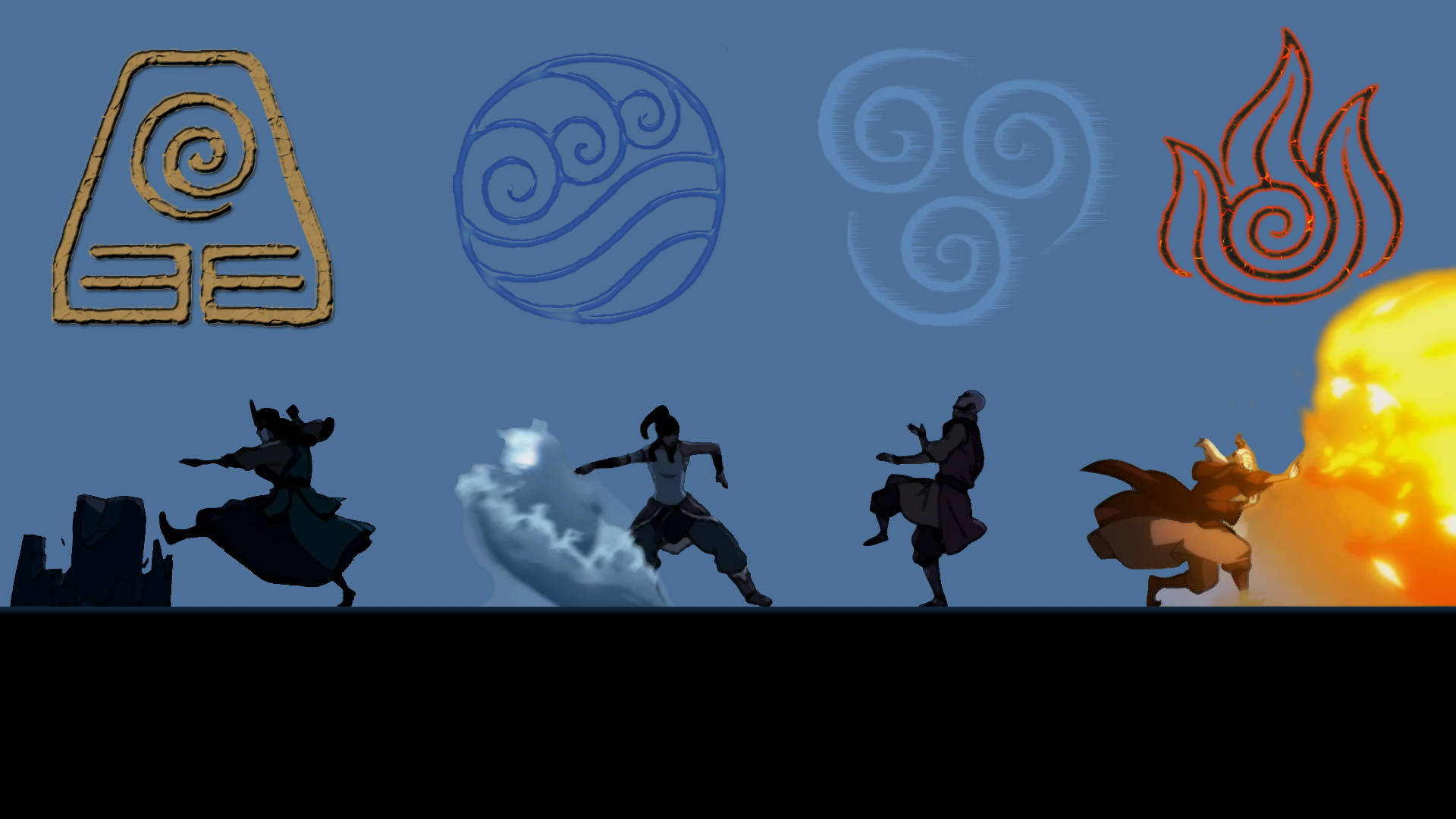 The Legend Of Korra Avatar Elements Background