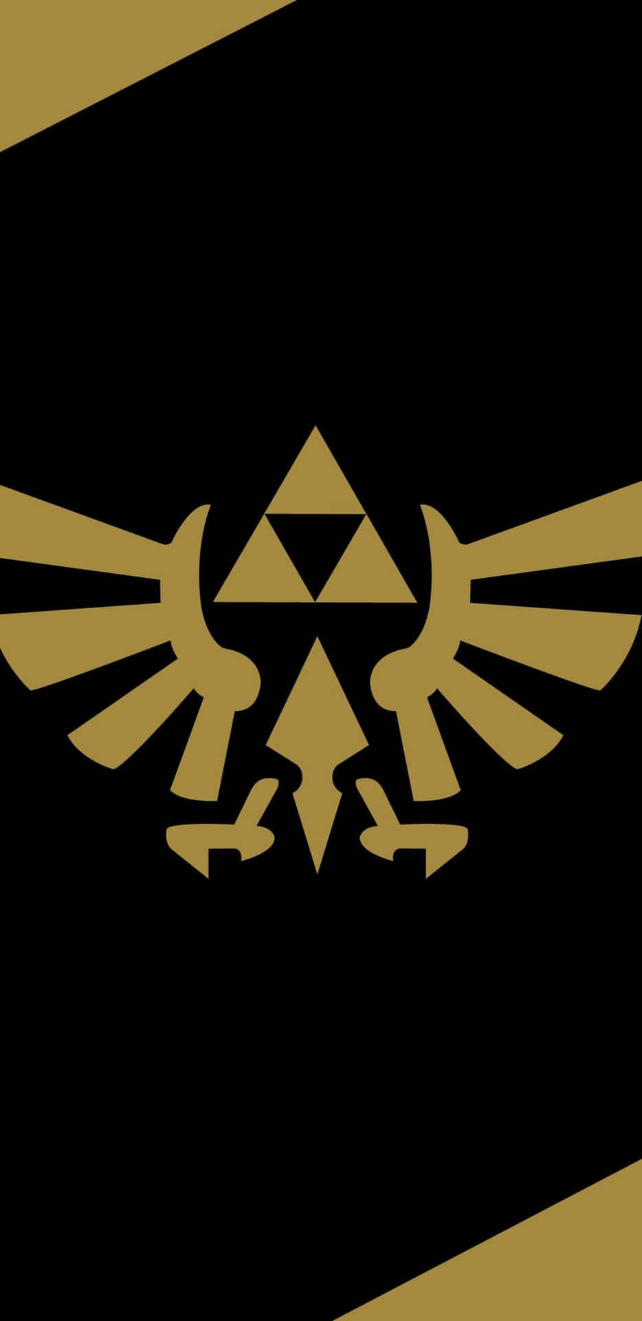 The Legend Of Zelda Logo On A Black Background Background