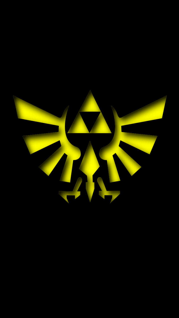 The Legend Of Zelda Logo On A Black Background Background