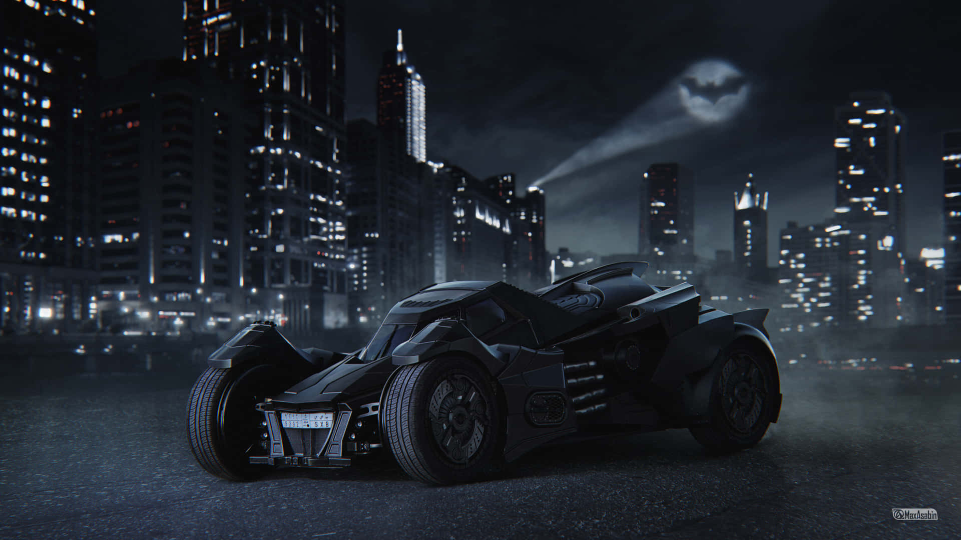 The Legendary Batmobile Ready For Action On Any Desktop Background