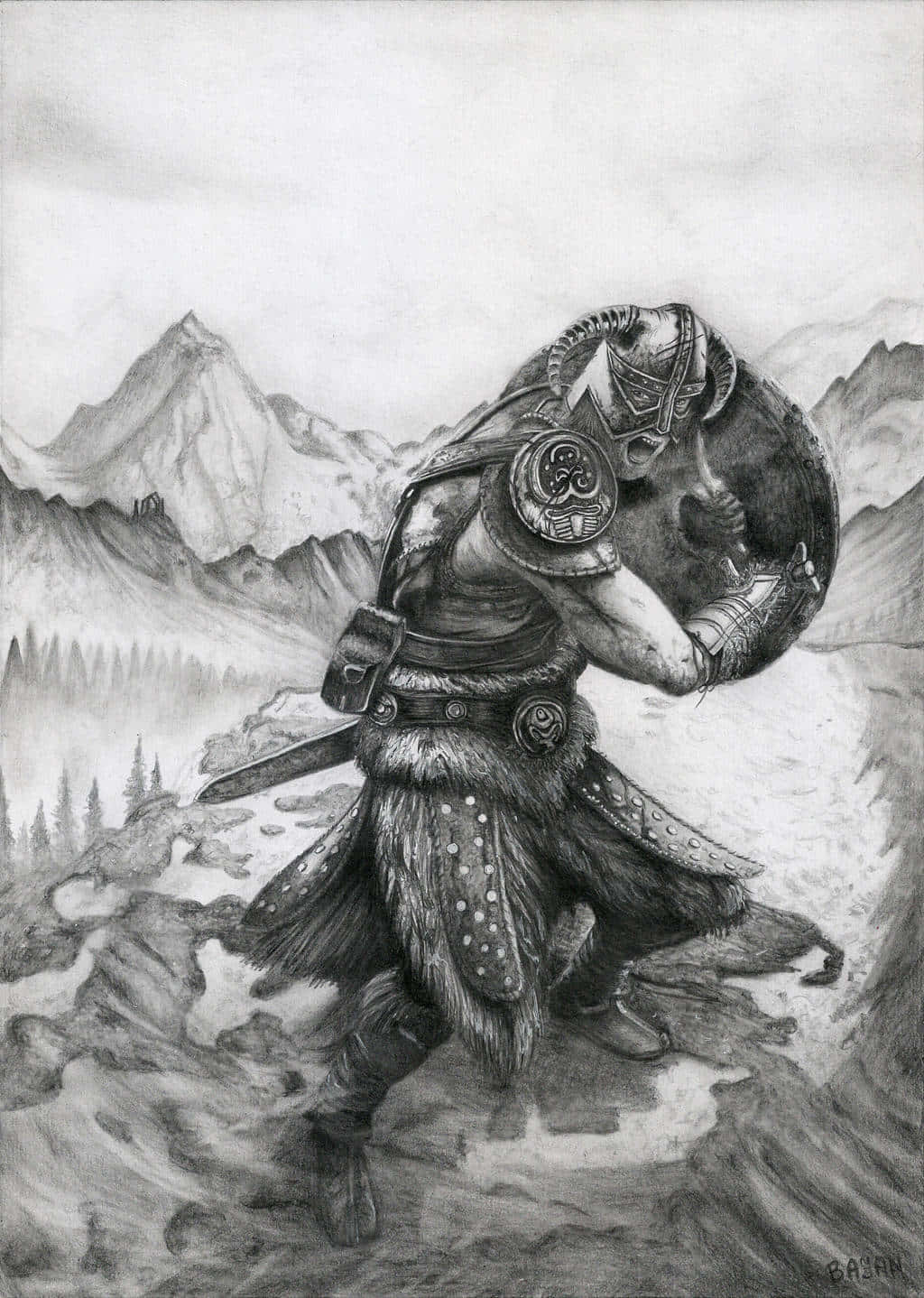 The Legendary Dovahkiin In Action