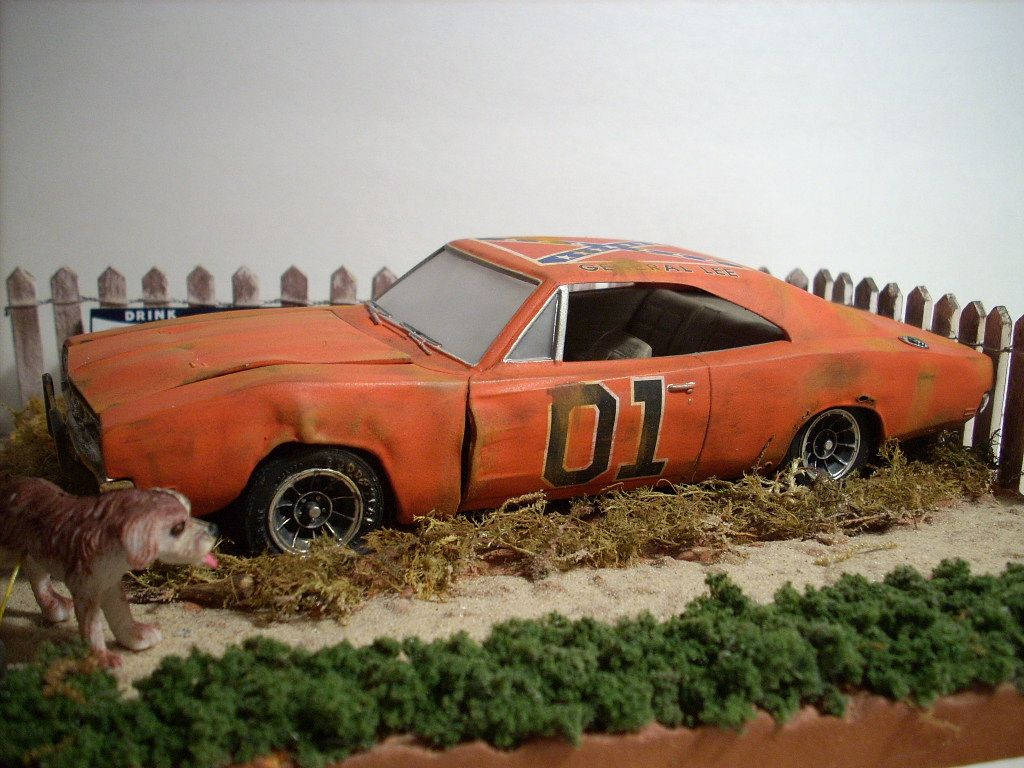 The Legendary Dukes Of Hazzard Racing In Action Background