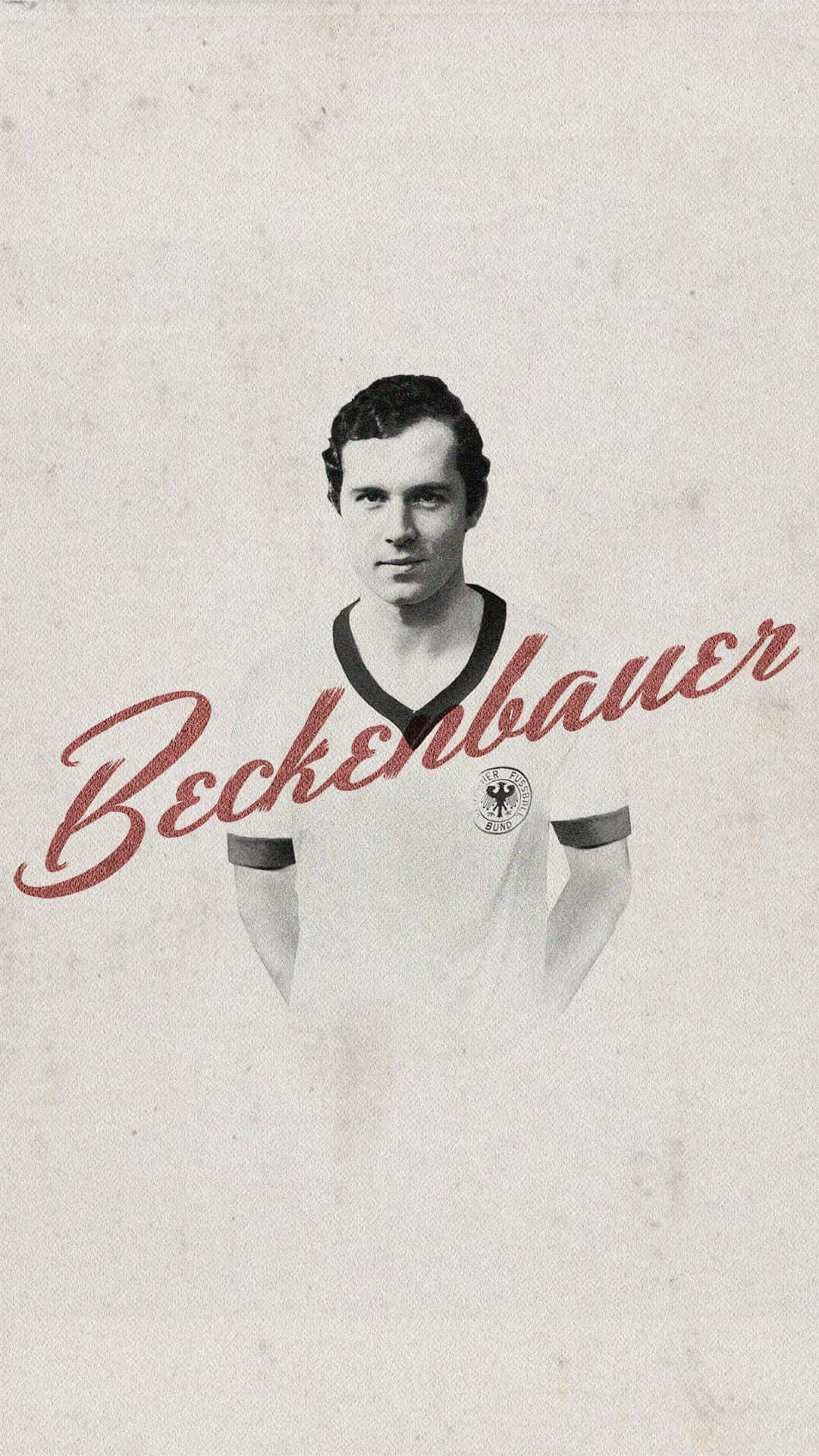 The Legendary Franz Beckenbauer In Digital Art Background