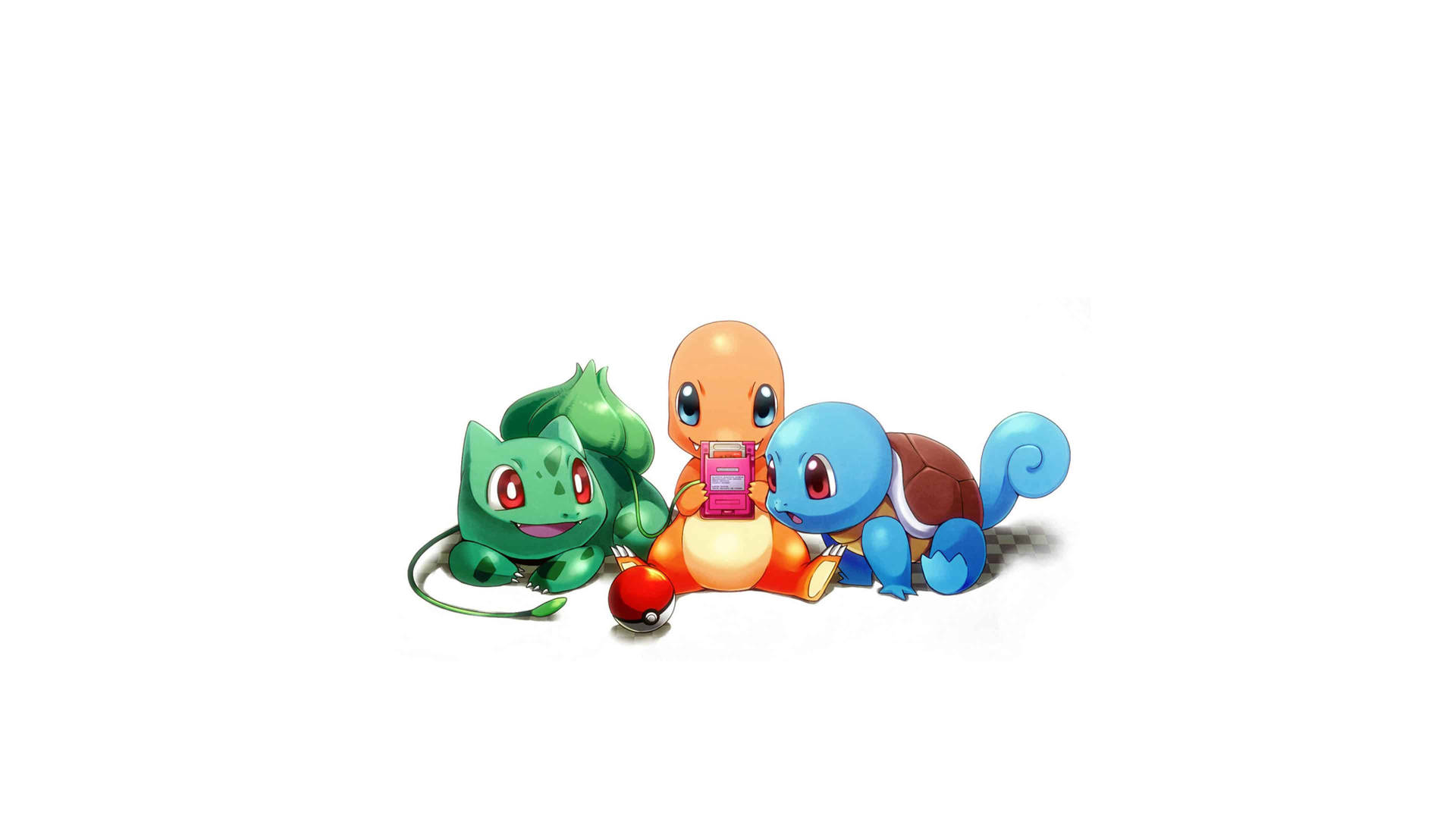 The Legendary Kanto Pokemon - Bulbasaur, Charmander And Squirtle Background