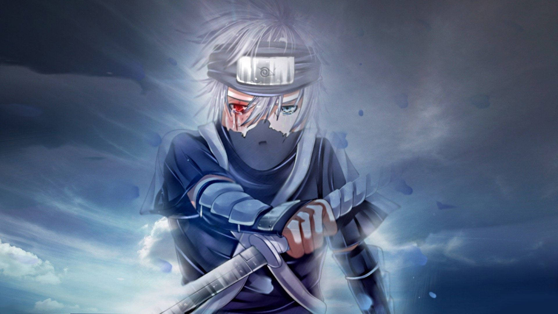 The Legendary Ninja, Kakashi Hatake, With His Sword And Lightningpower Background