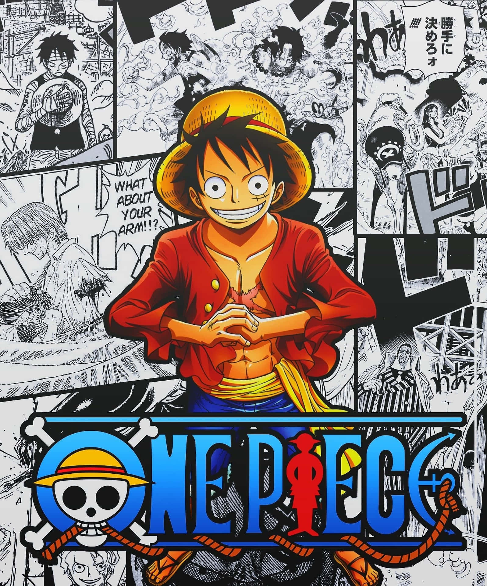 The Legendary One Piece Crew Sailing Through Adventures Background