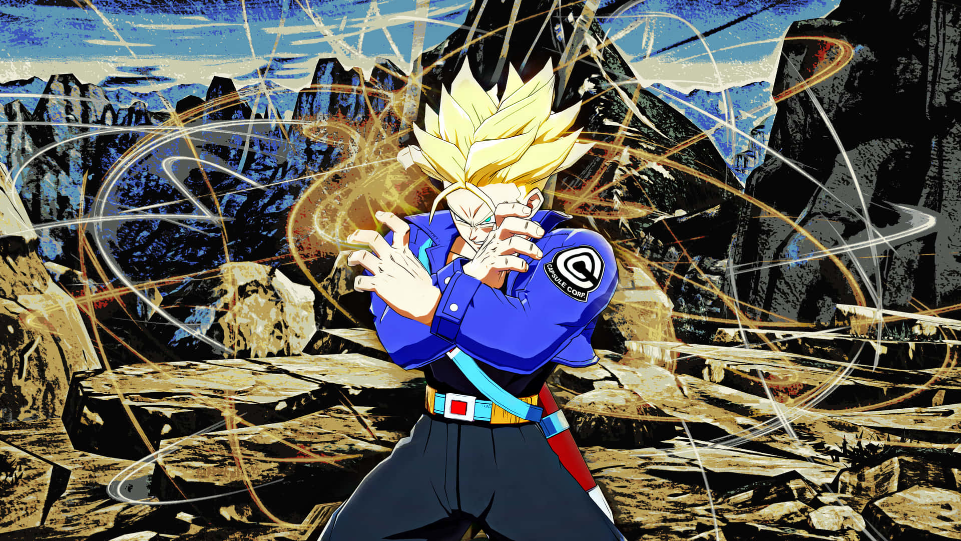 The Legendary Super Saiyan Trunks From Dragon Ball Z Background