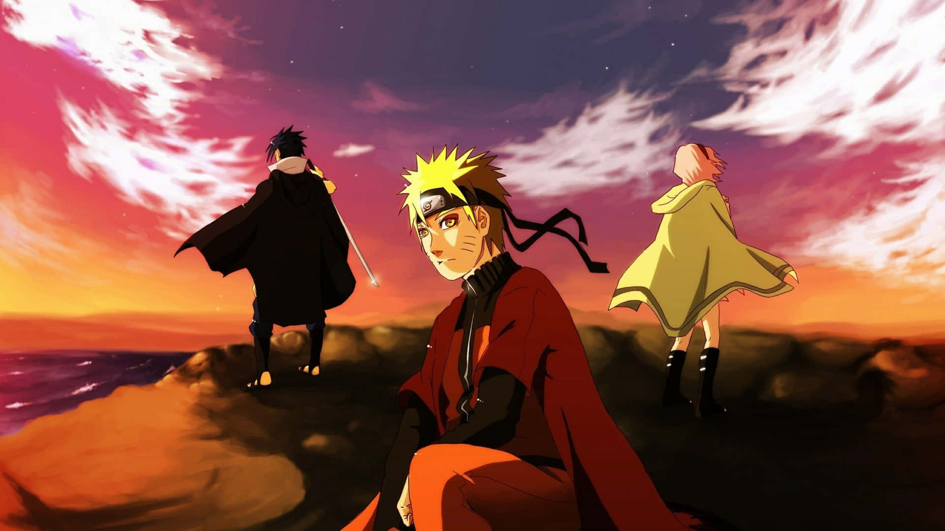 The Legendary Team 7 Naruto Background