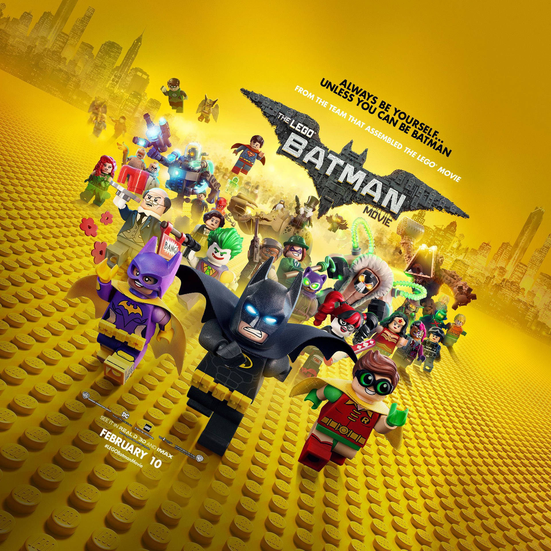 The Lego Batman Movie Promo Poster Background