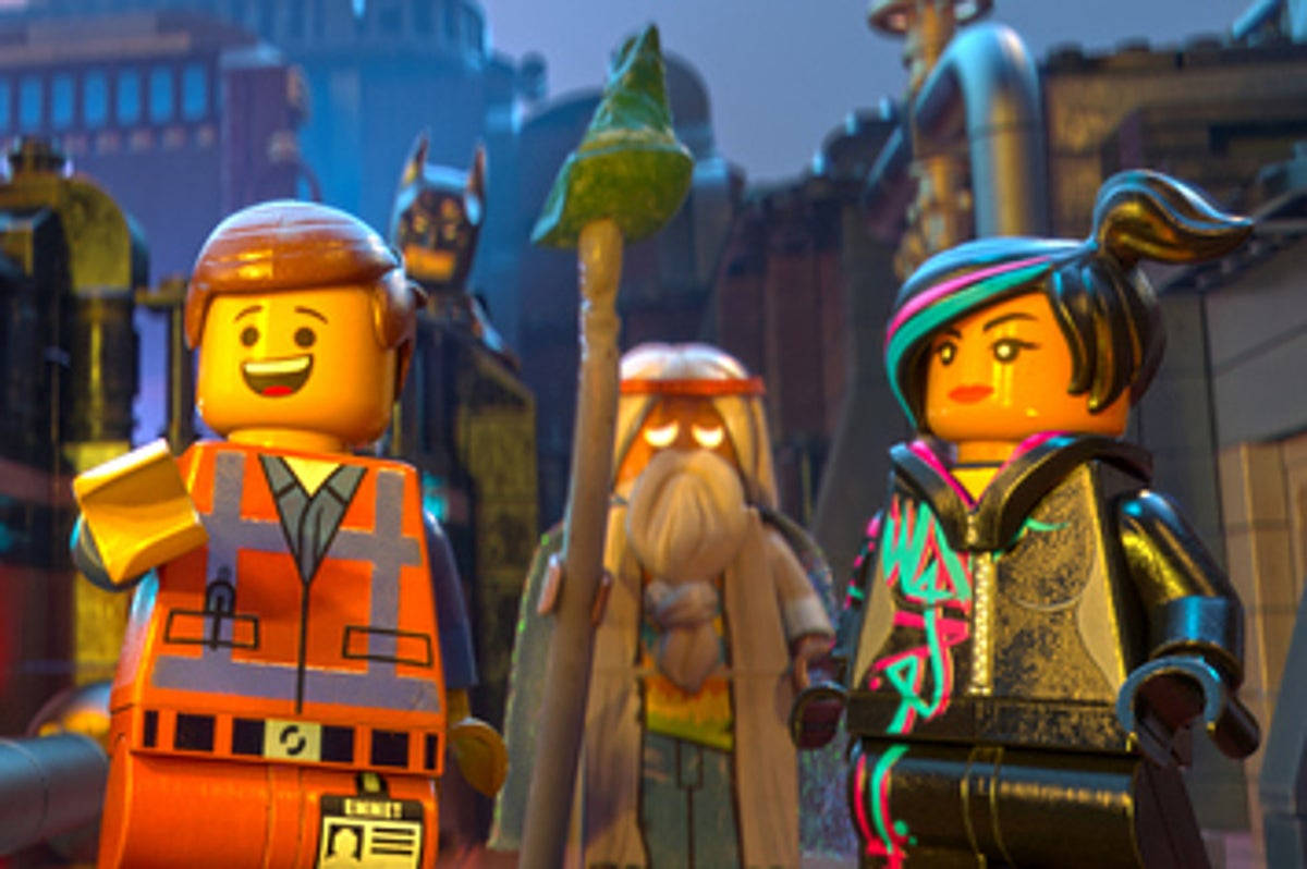 The Lego Movie Emmet With Vitruvius Background