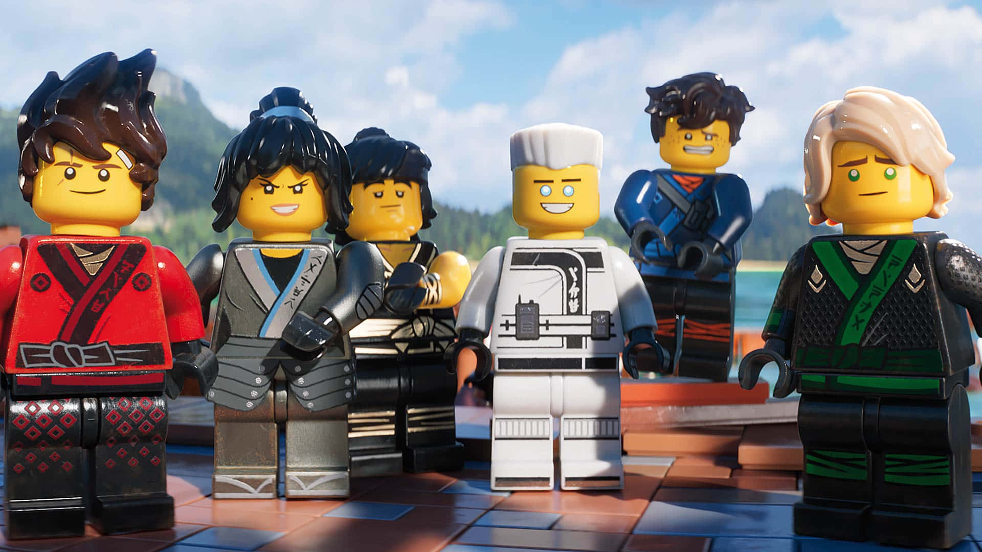 The Lego Ninjago Movie Representing Different Elements Background