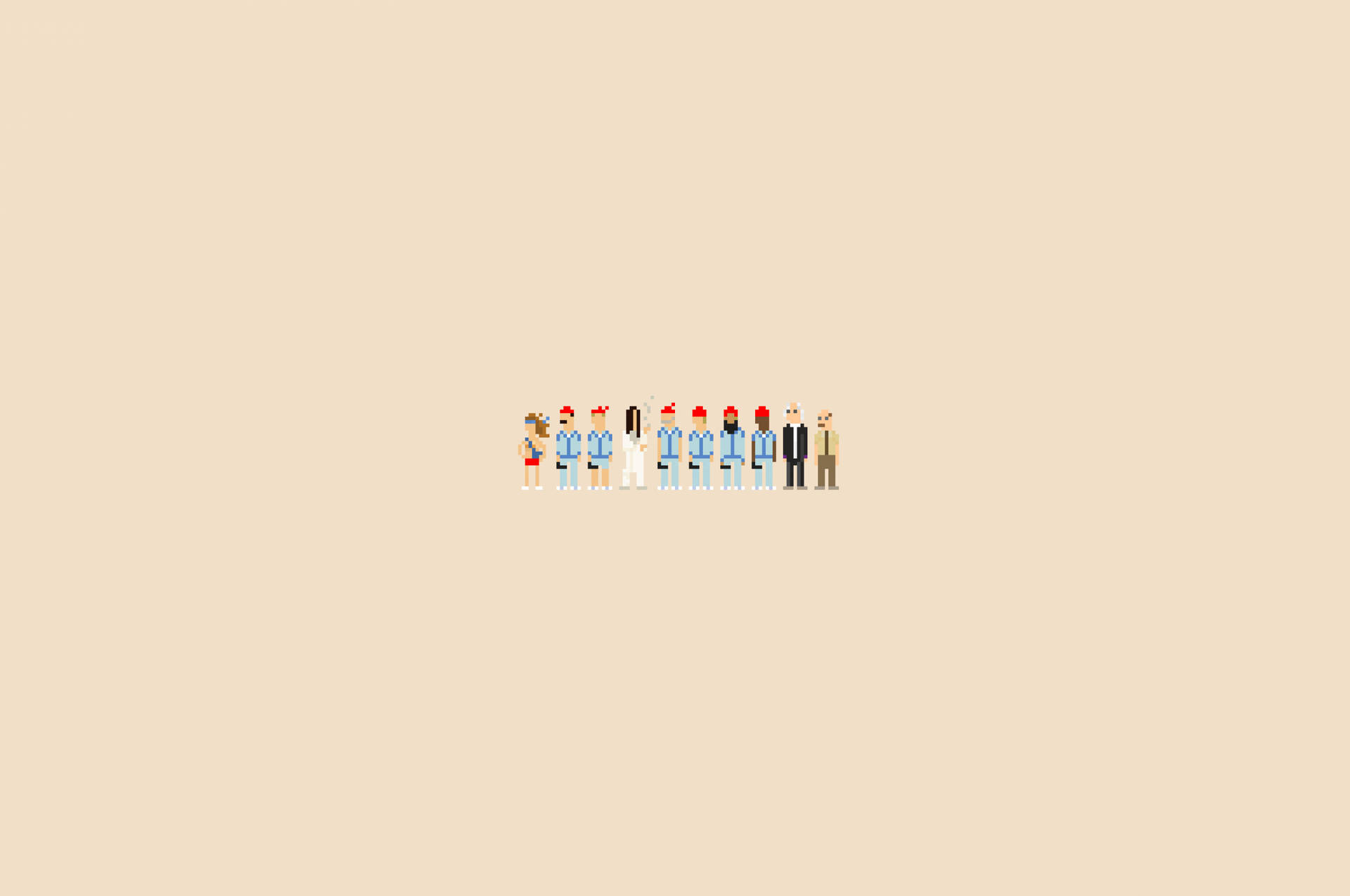 The Life Aquatic Pixel Minimalist Aesthetic Laptop Background