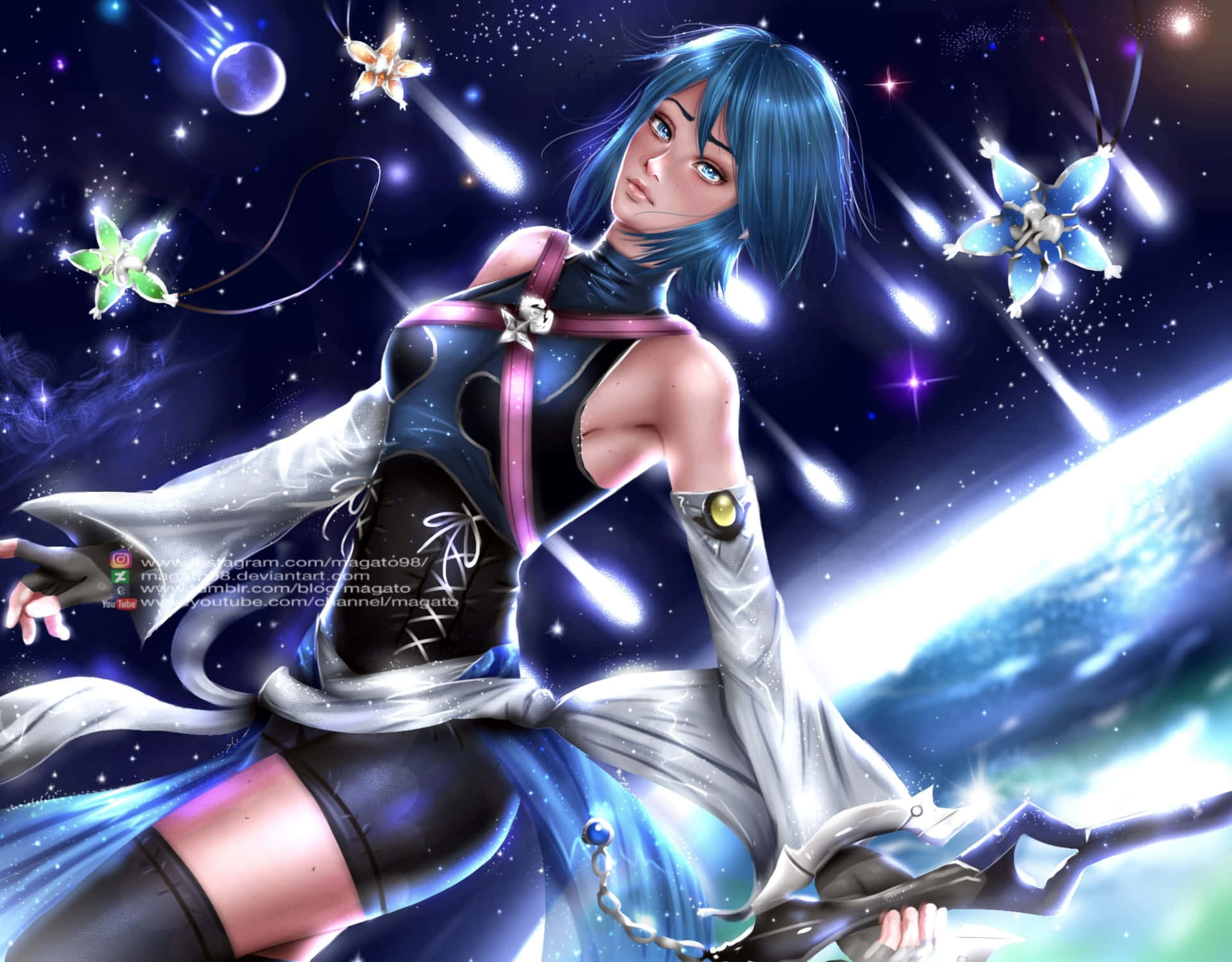 The Light Of Hope Breathing Through The Darkness - Aqua Background