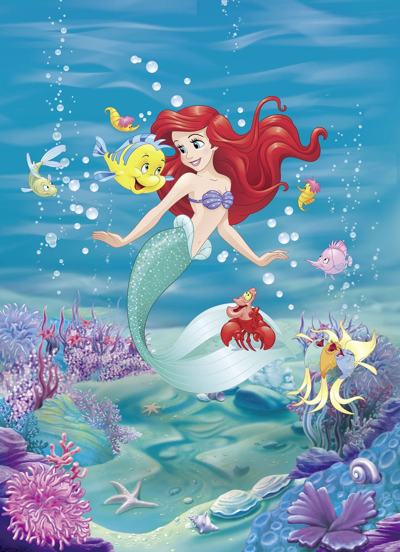 The Little Mermaid And Friends Background