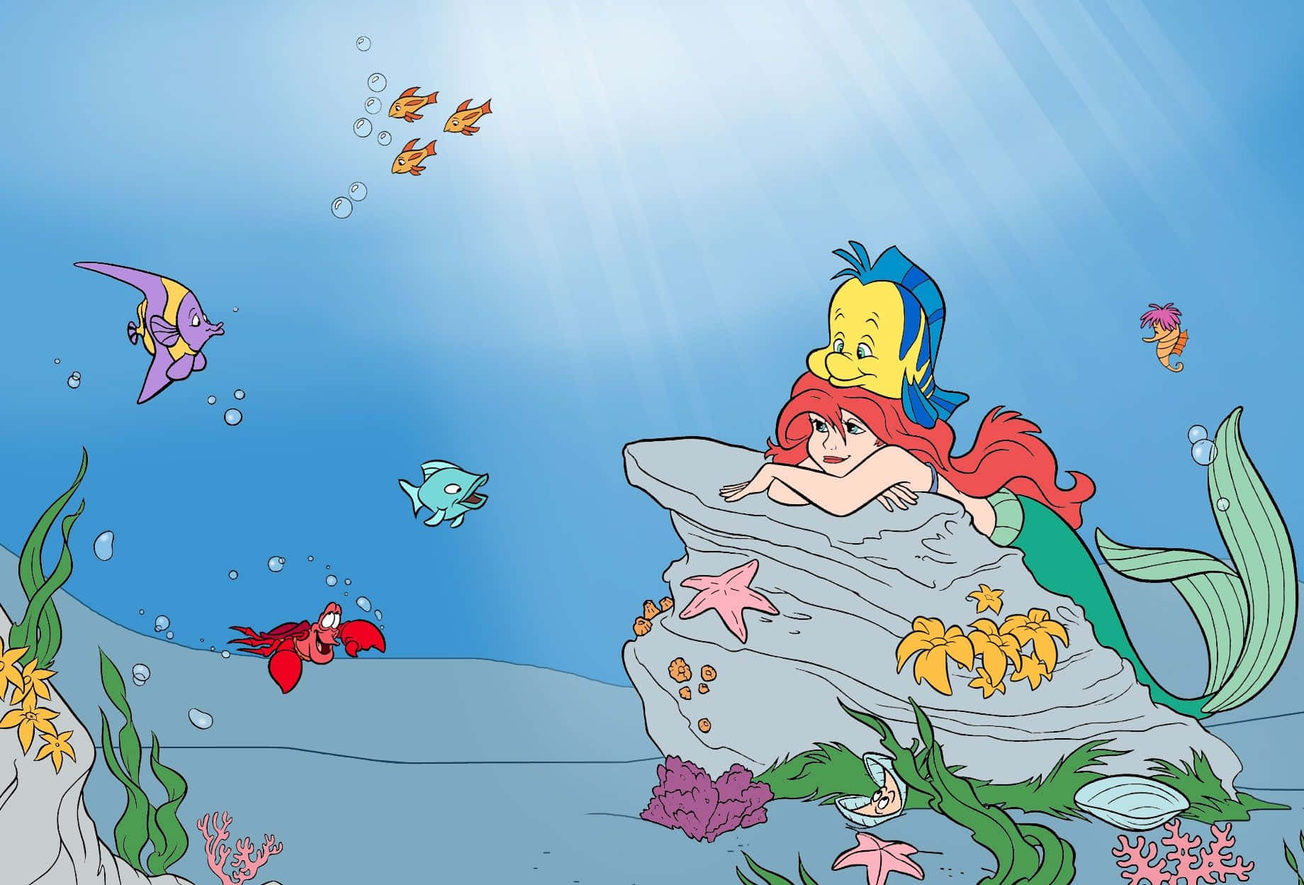 The Little Mermaid Digital Art Background