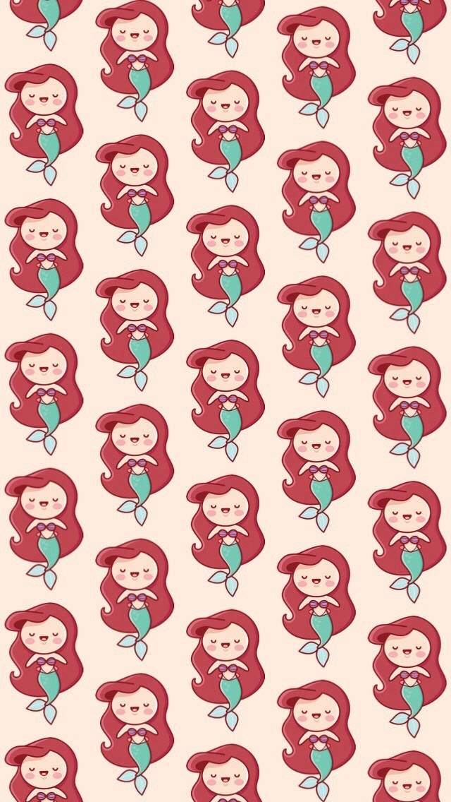 The Little Mermaid Disney Pattern Background