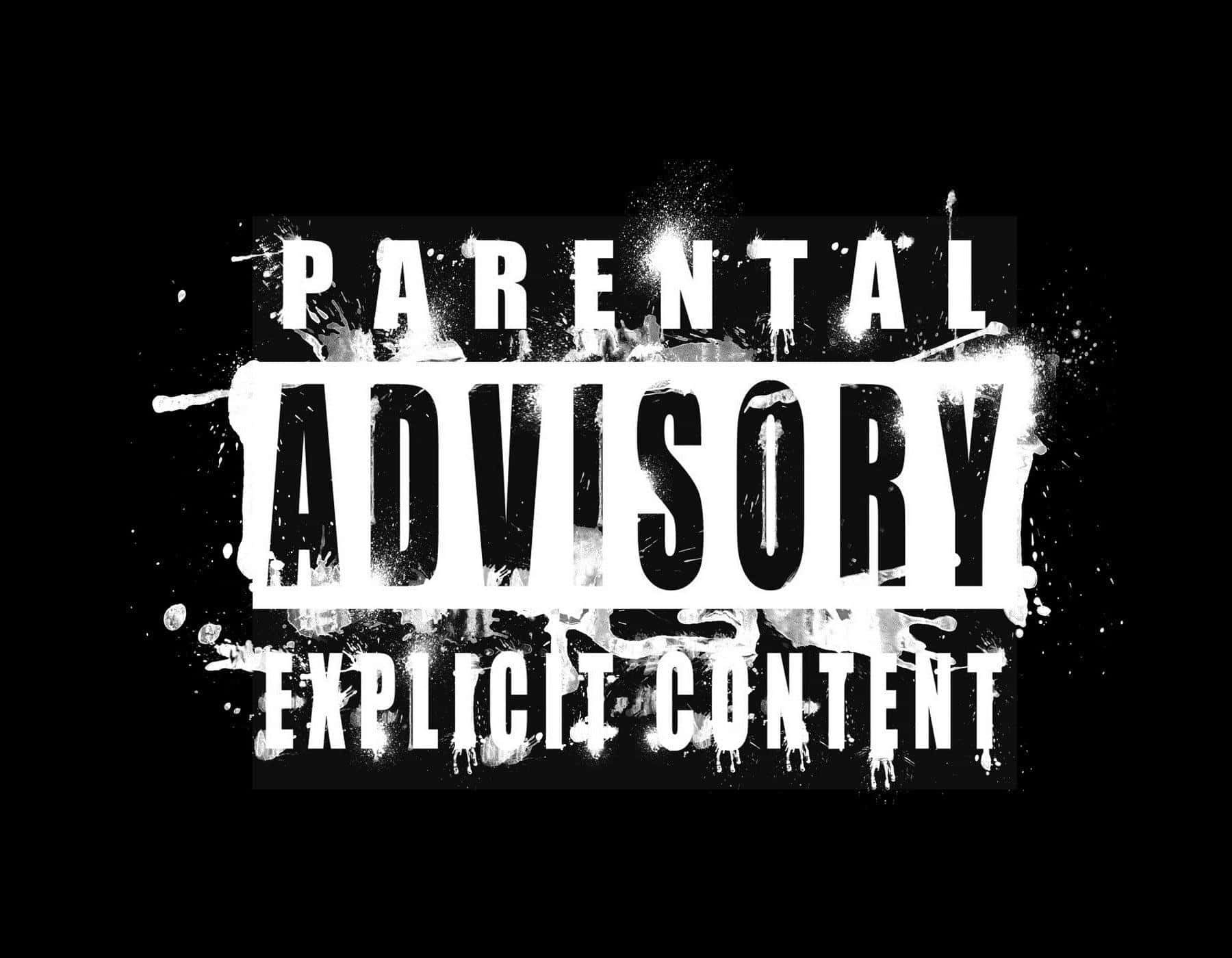 The Logo For Parental Advisory On A Black Background Background