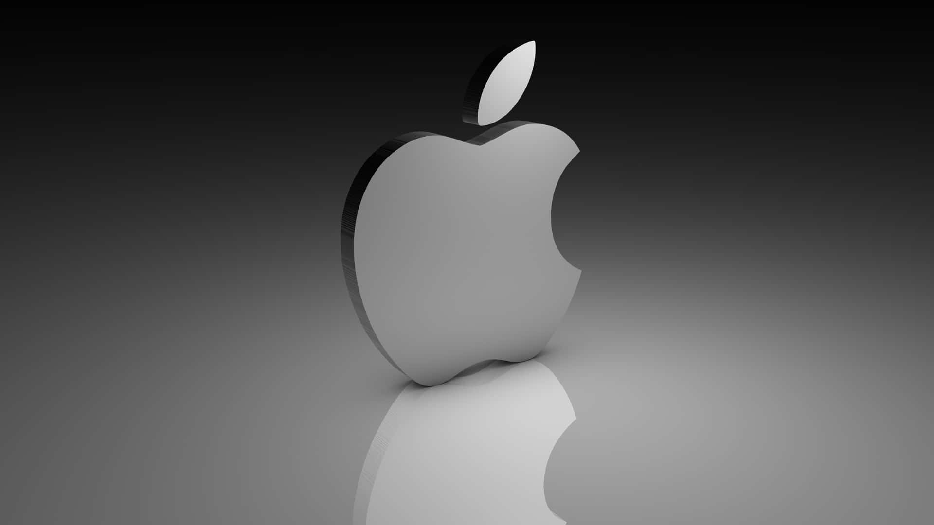 The Logo Of Apple In Sleek Black Background