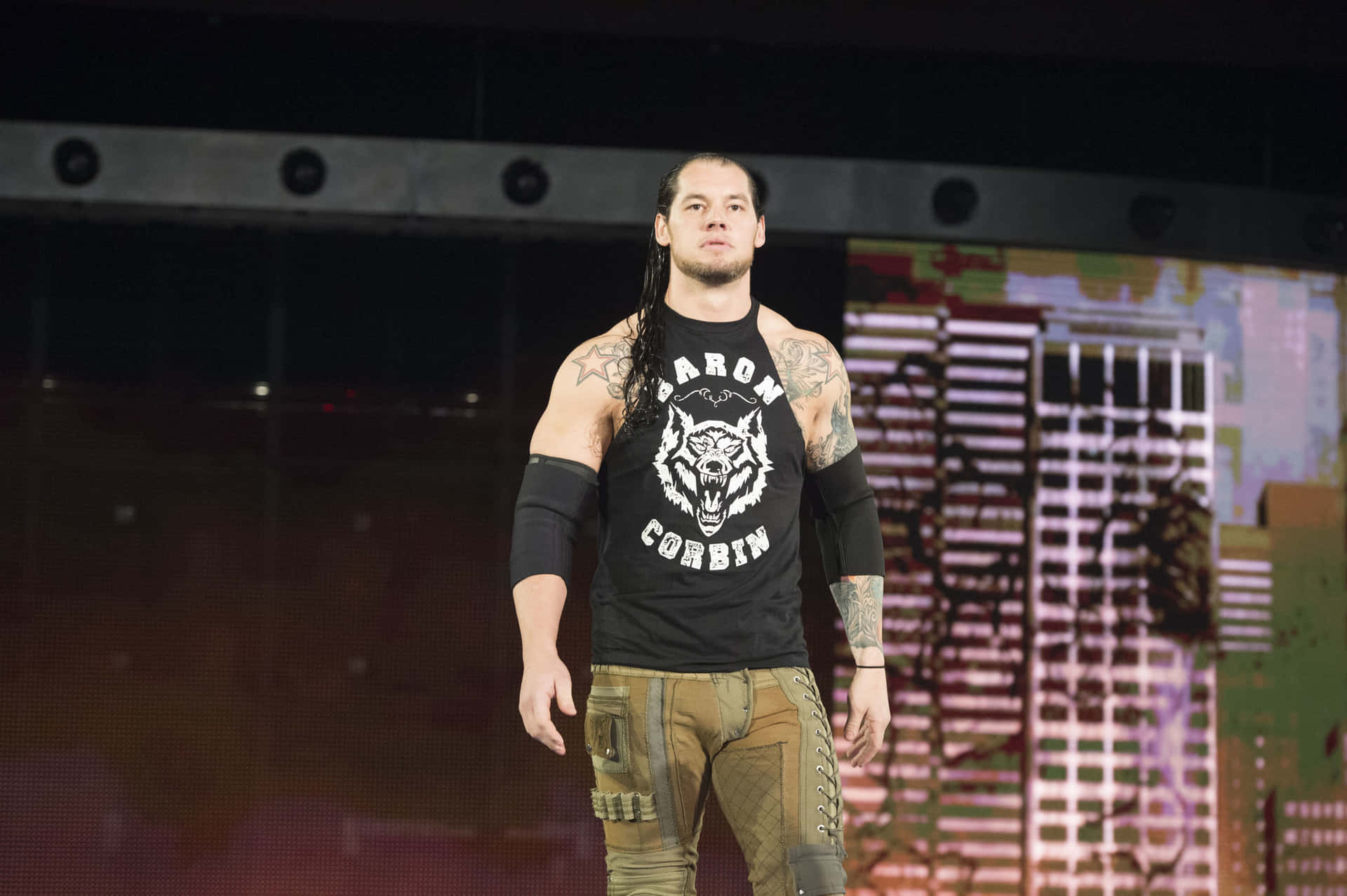 The Lone Wolf - Wwe Superstar Baron Corbin In Action.
