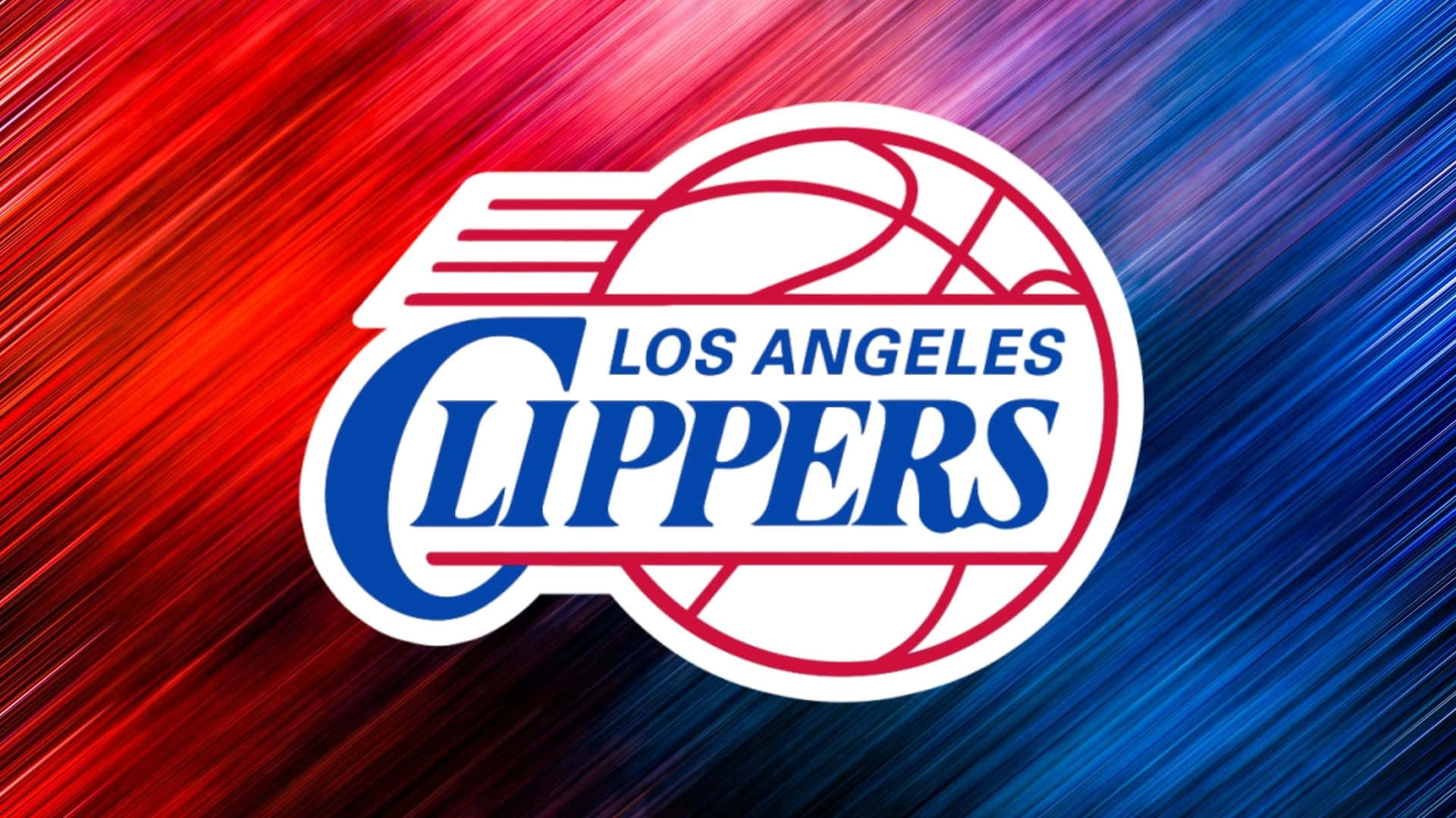 The Los Clippers Logo On A Blue And Red Background Background