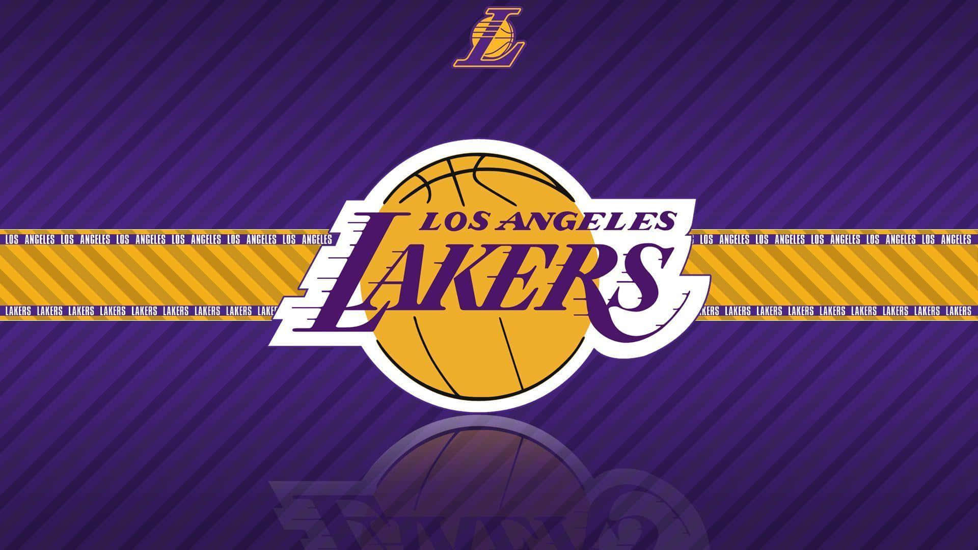The Los Lakers Logo On A Purple Background