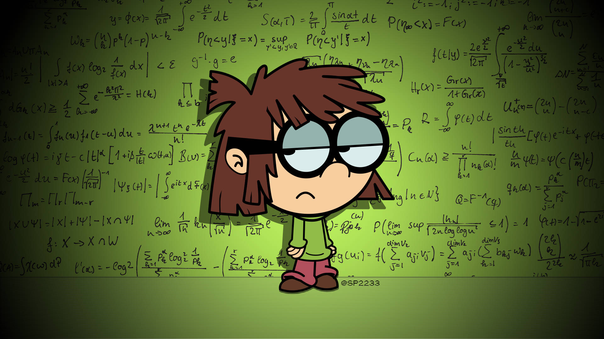 The Loud House Lisa And Equations Background