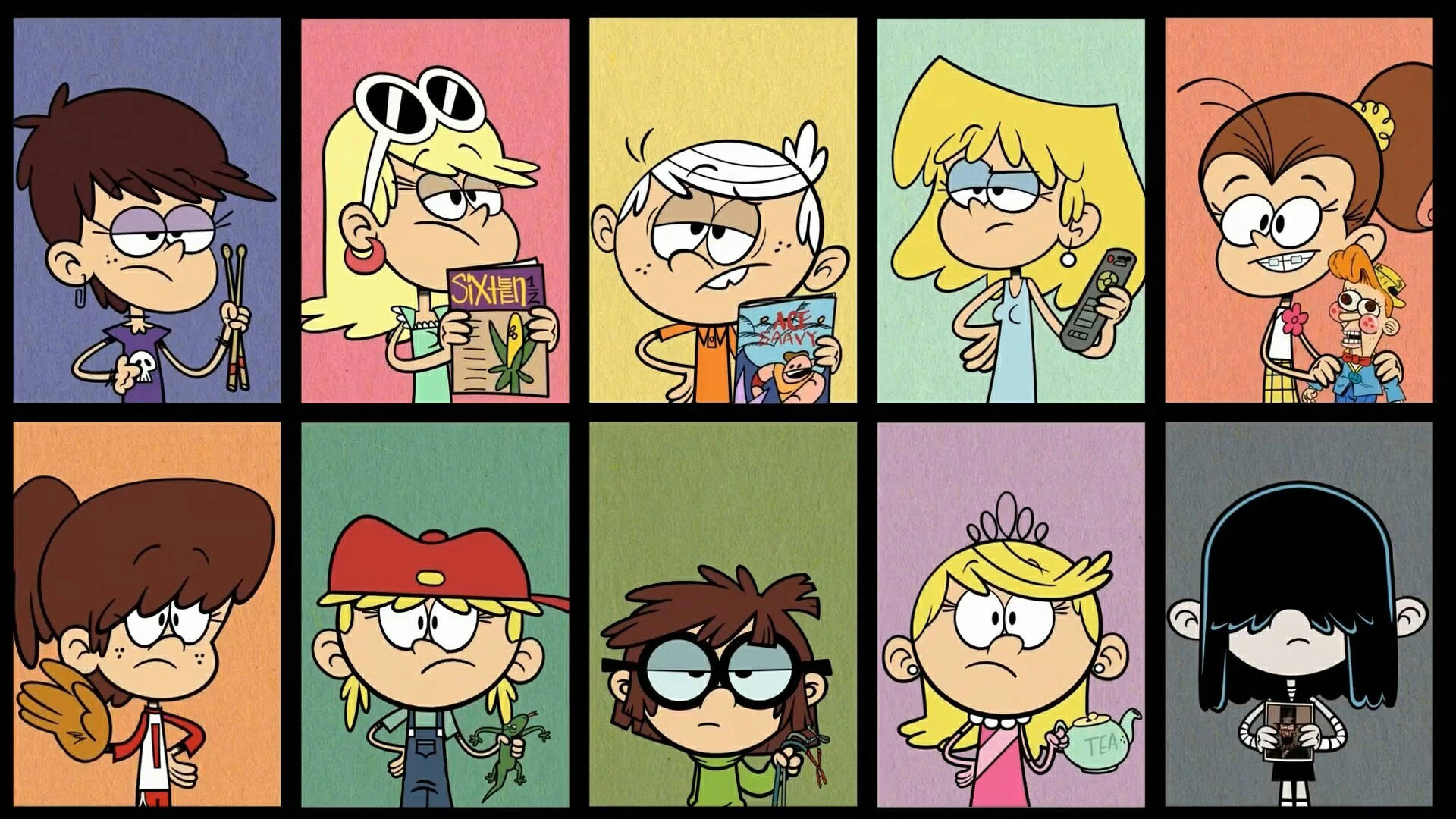 The Loud House Siblings Collage Background