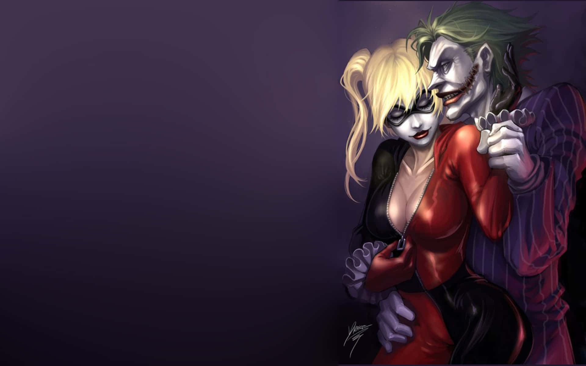 The Love Bond Between Joker And Harley Quinn In Suicide Squad Background