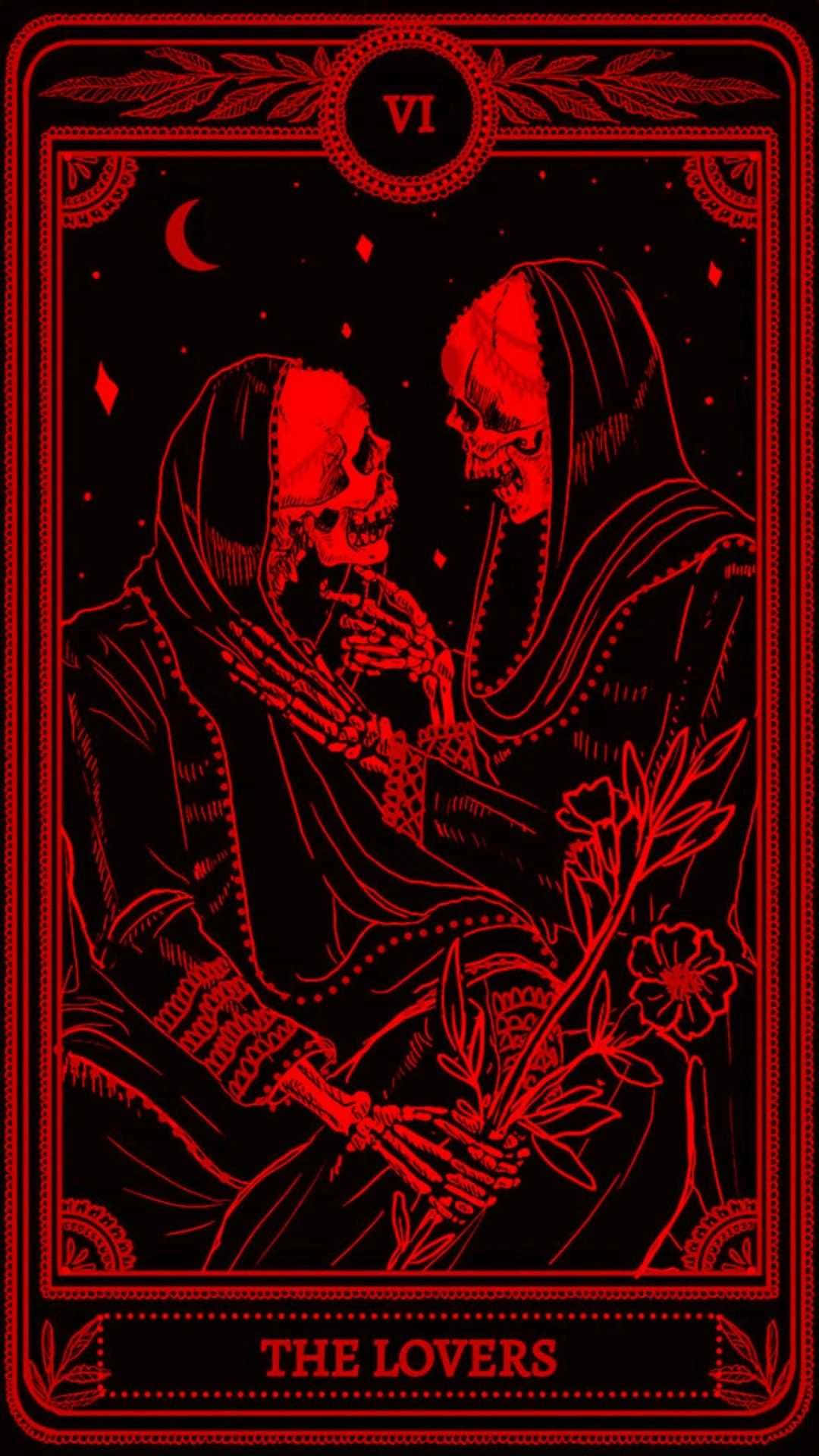 The Lovers Tarot Card Background