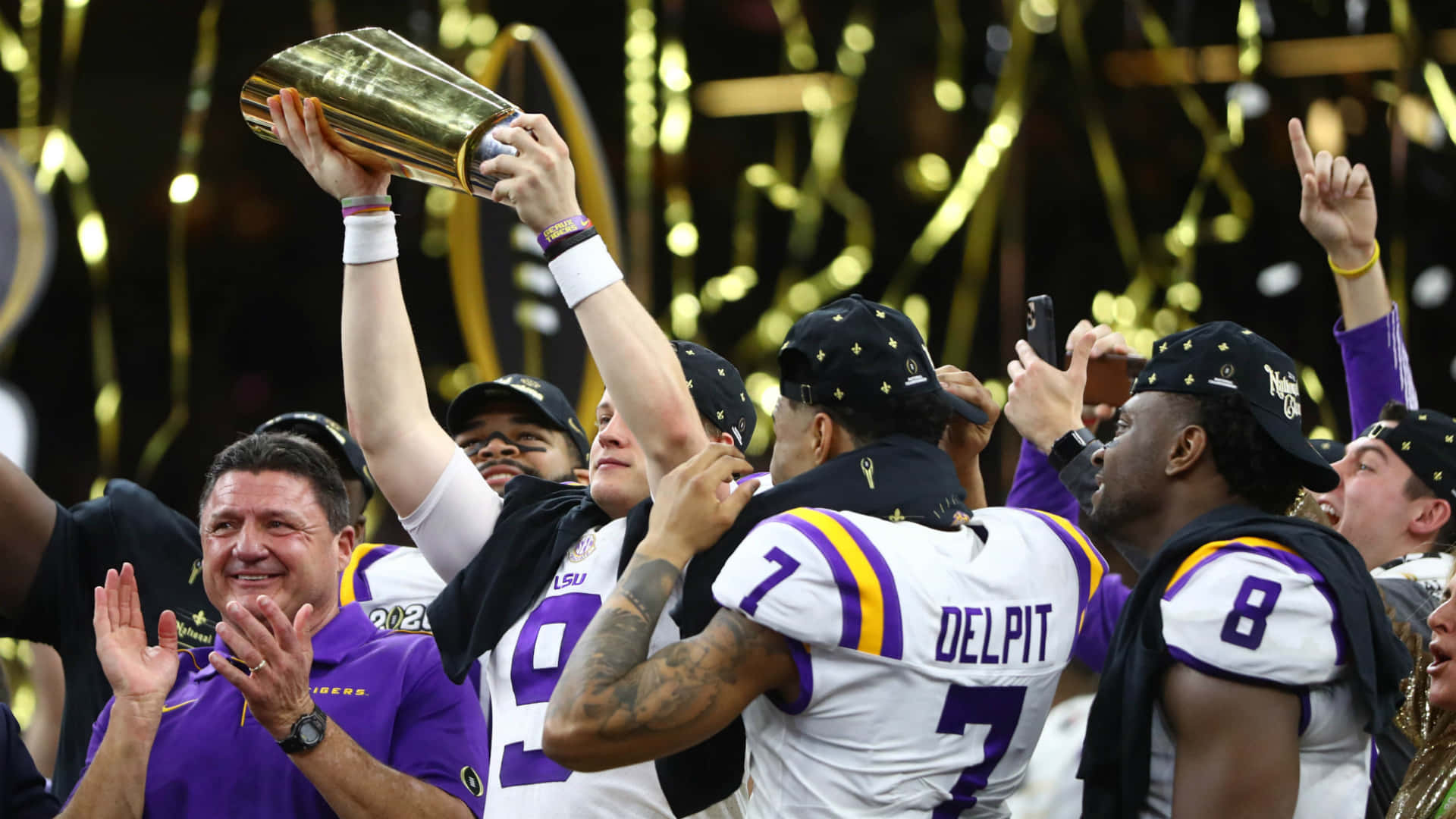 The Lsu Tiger Marching Band Shows Off Their Spirit Background
