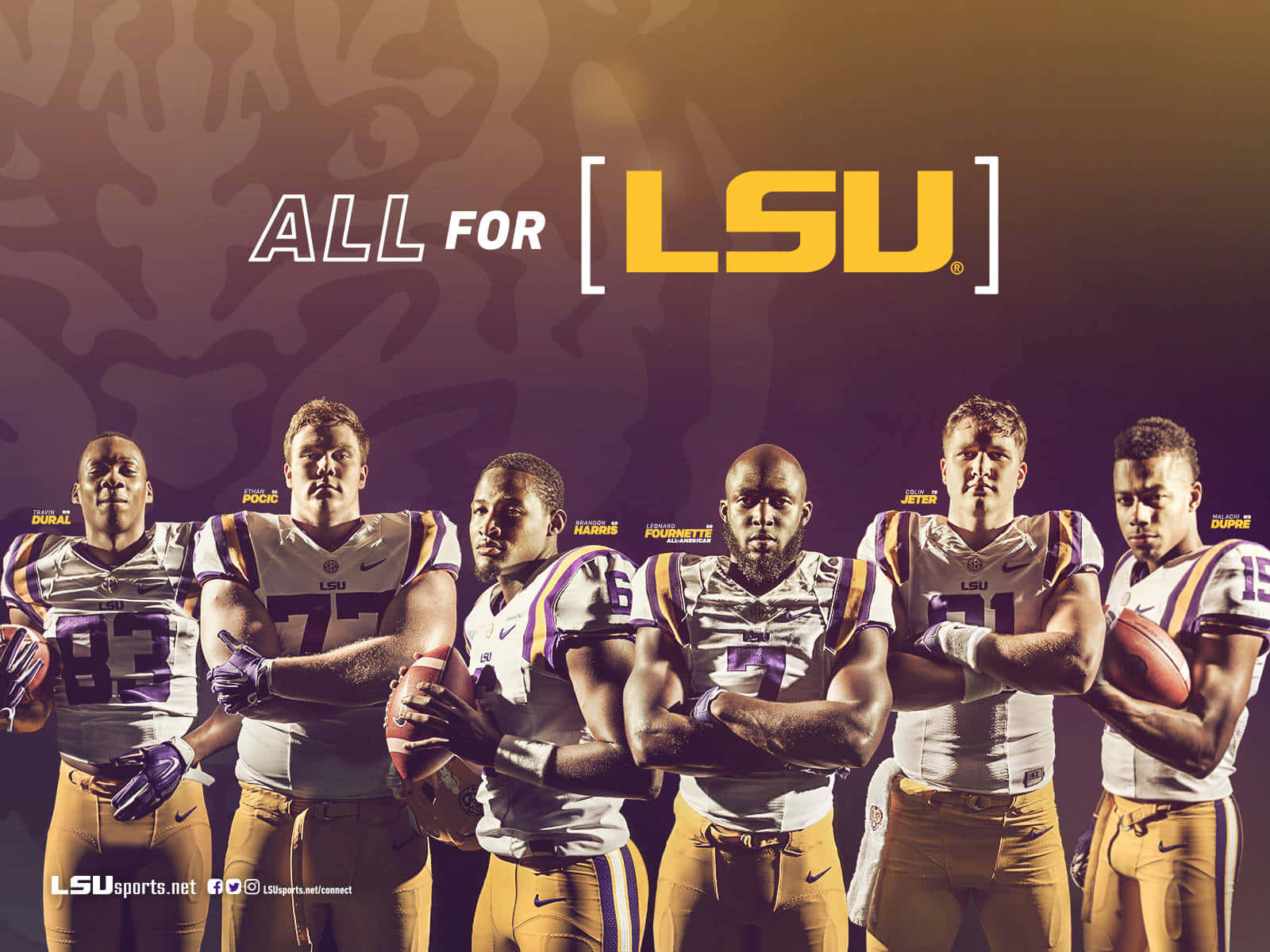 The Lsu Tigers Show Passion And Determination Background