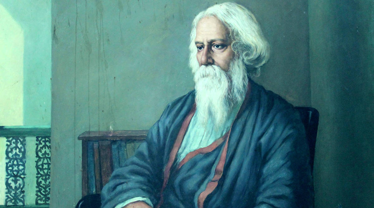 The Luminary Bard - Rabindranath Tagore Background